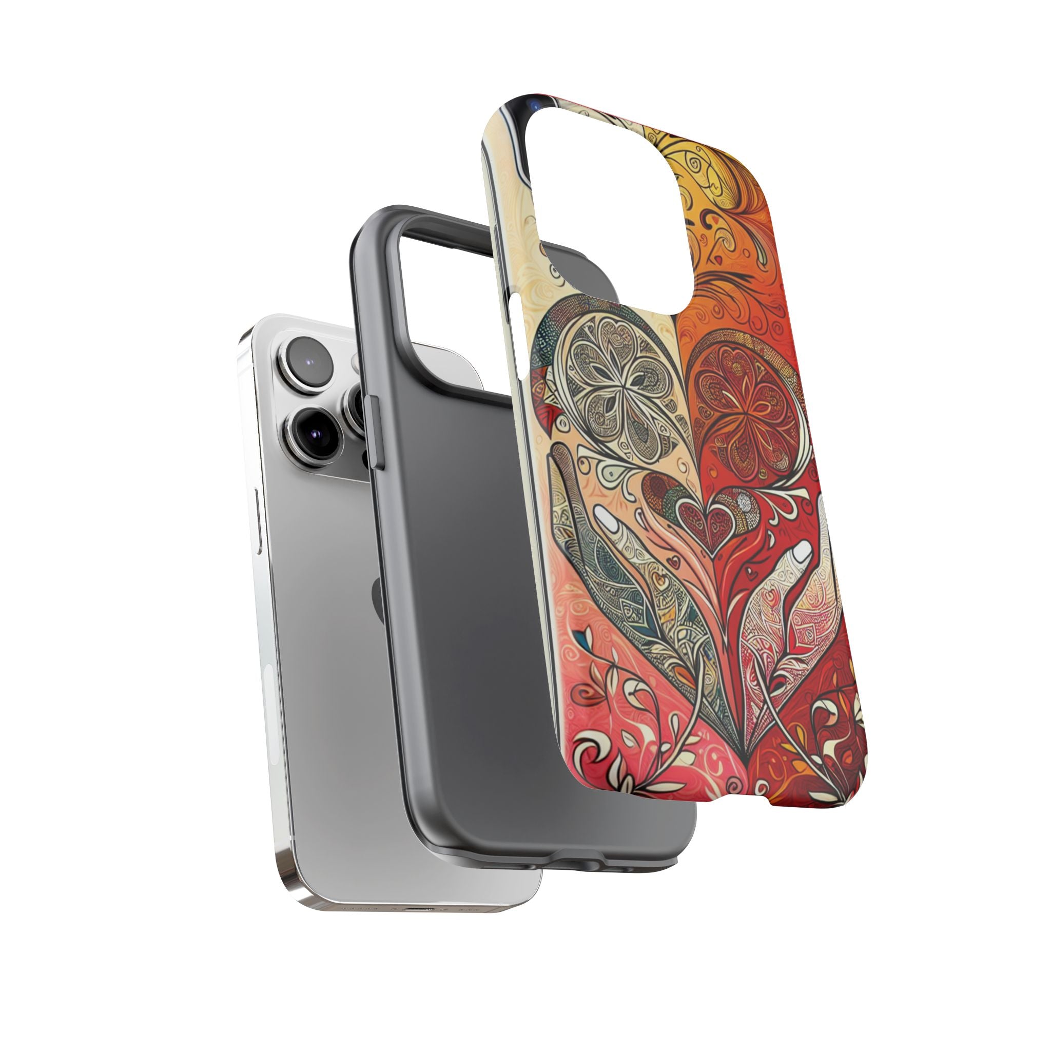 Colorful Artistic Phone Case for Tough Love, Gifts for Art Lovers, Unique Smartphone Accessories, Valentine's Day Gift