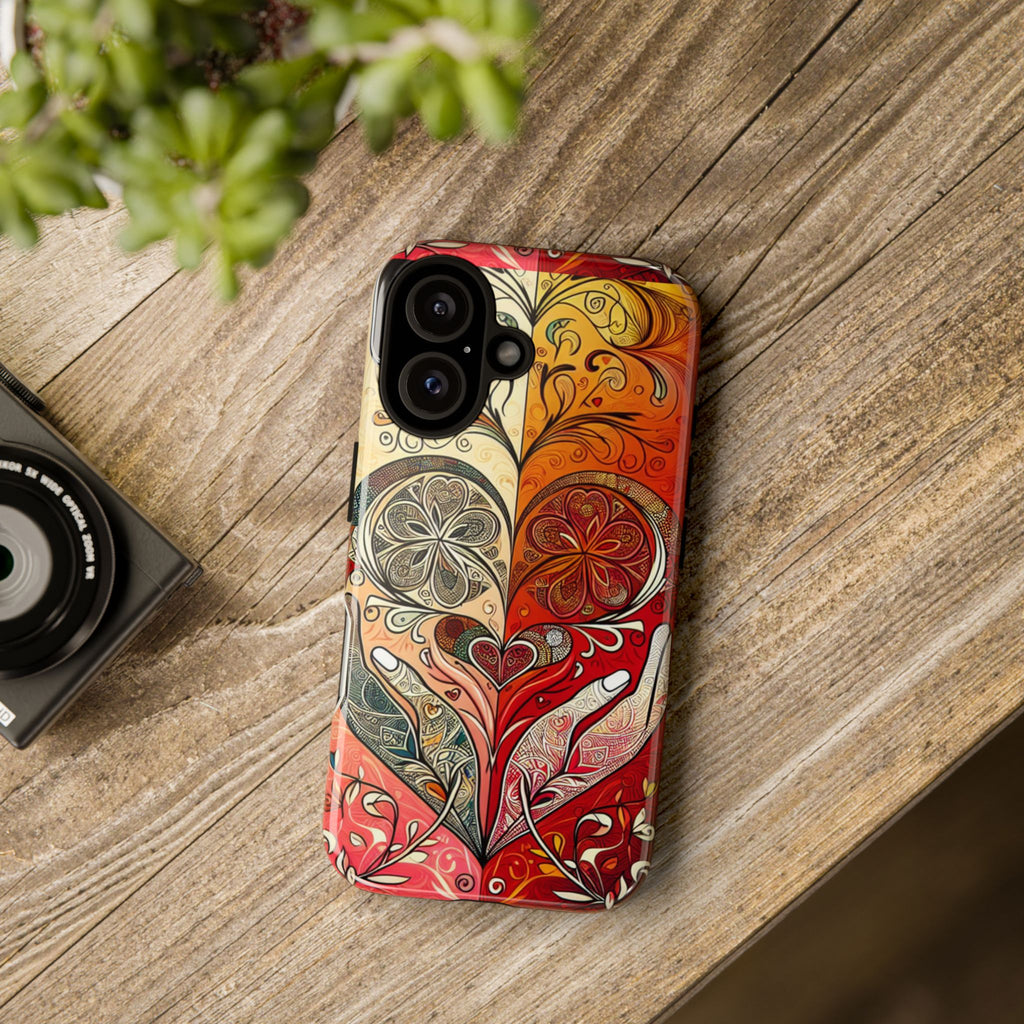 Colorful Artistic Phone Case for Tough Love, Gifts for Art Lovers, Unique Smartphone Accessories, Valentine's Day Gift