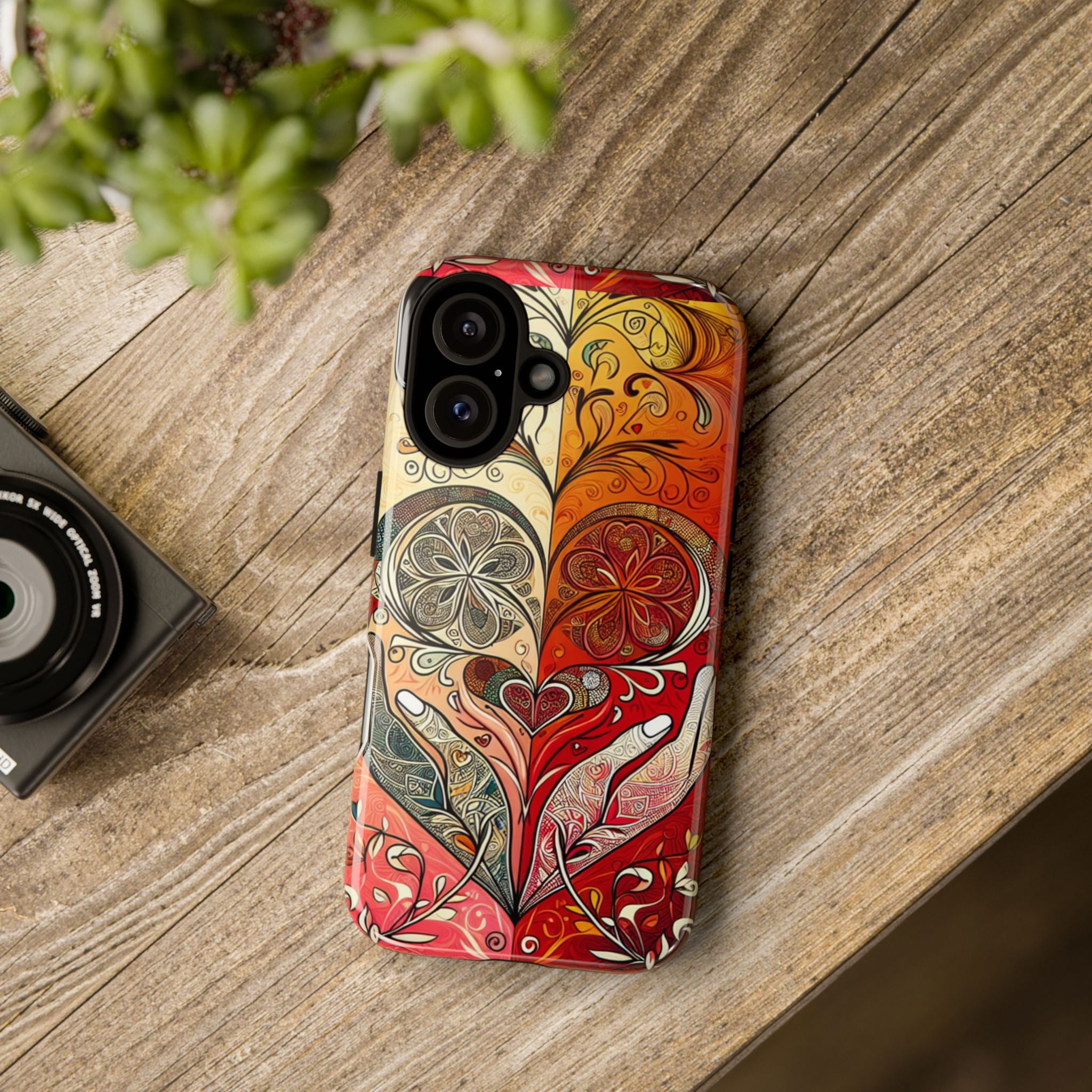 Colorful Artistic Phone Case for Tough Love, Gifts for Art Lovers, Unique Smartphone Accessories, Valentine's Day Gift