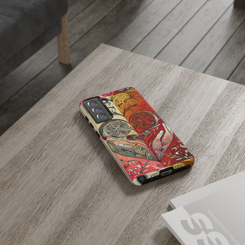 Colorful Artistic Phone Case for Tough Love, Gifts for Art Lovers, Unique Smartphone Accessories, Valentine's Day Gift
