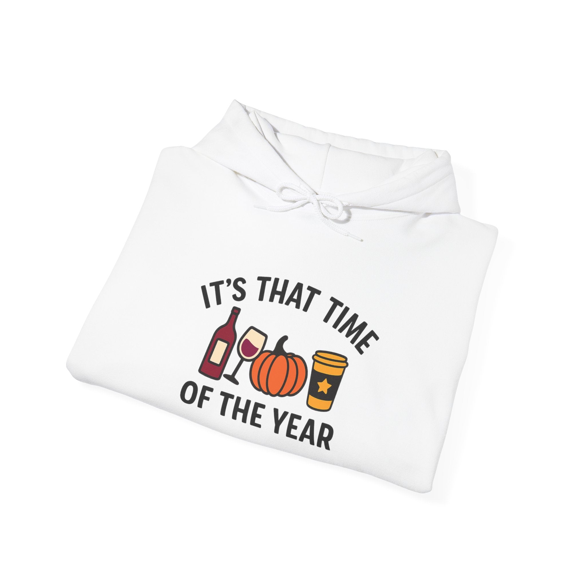 Fall Vibes Hoodie - Seasonal and Funny Unisex Heavy Blend™ Hooded Sweatshirt for Coffee, Wine, and Pumpkin Lovers