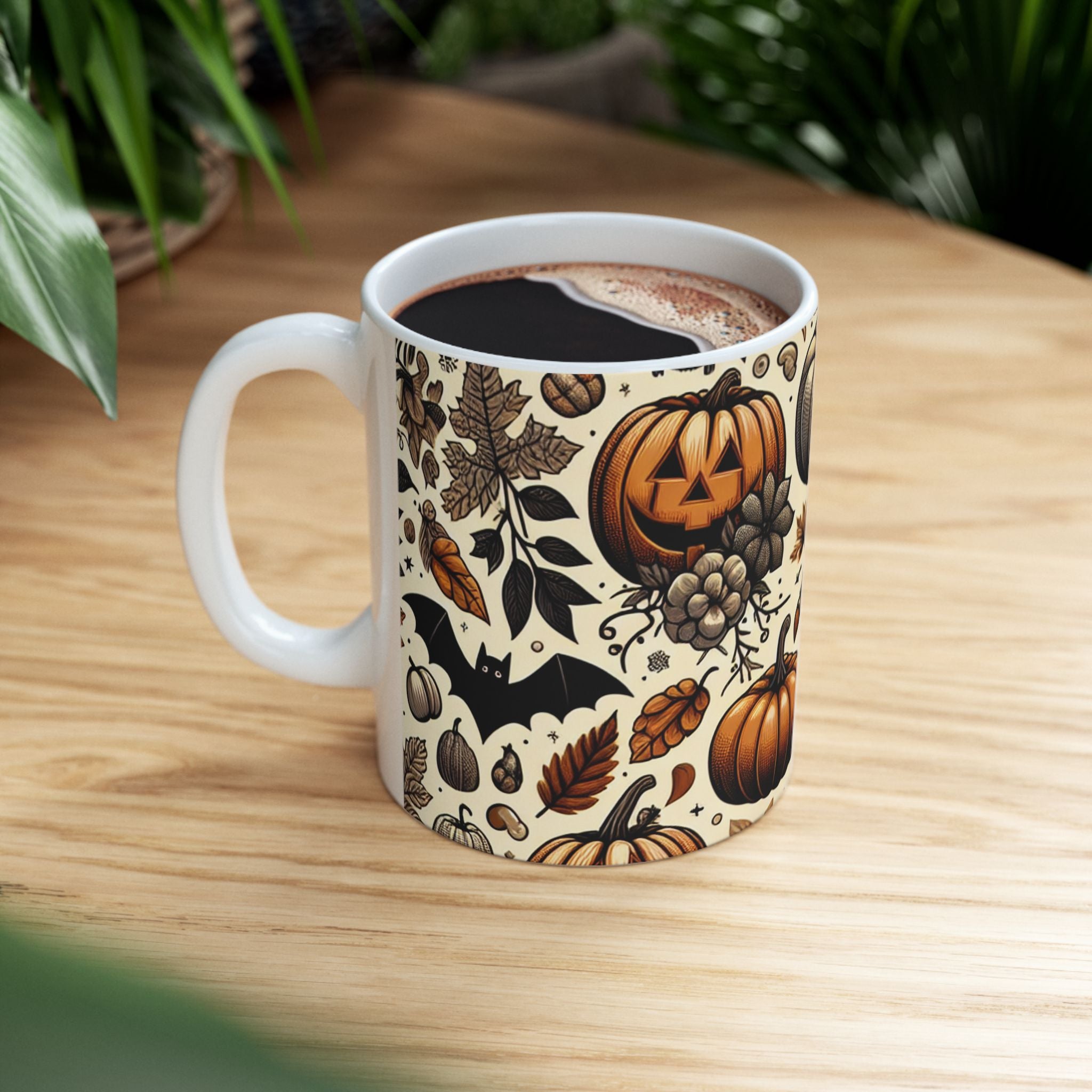 Autumn Pumpkin Ceramic Mug, Cozy Coffee Cup, Fall Decor, Halloween Vibes, Seasonal Drinkware, Gift for Pumpkin Lovers