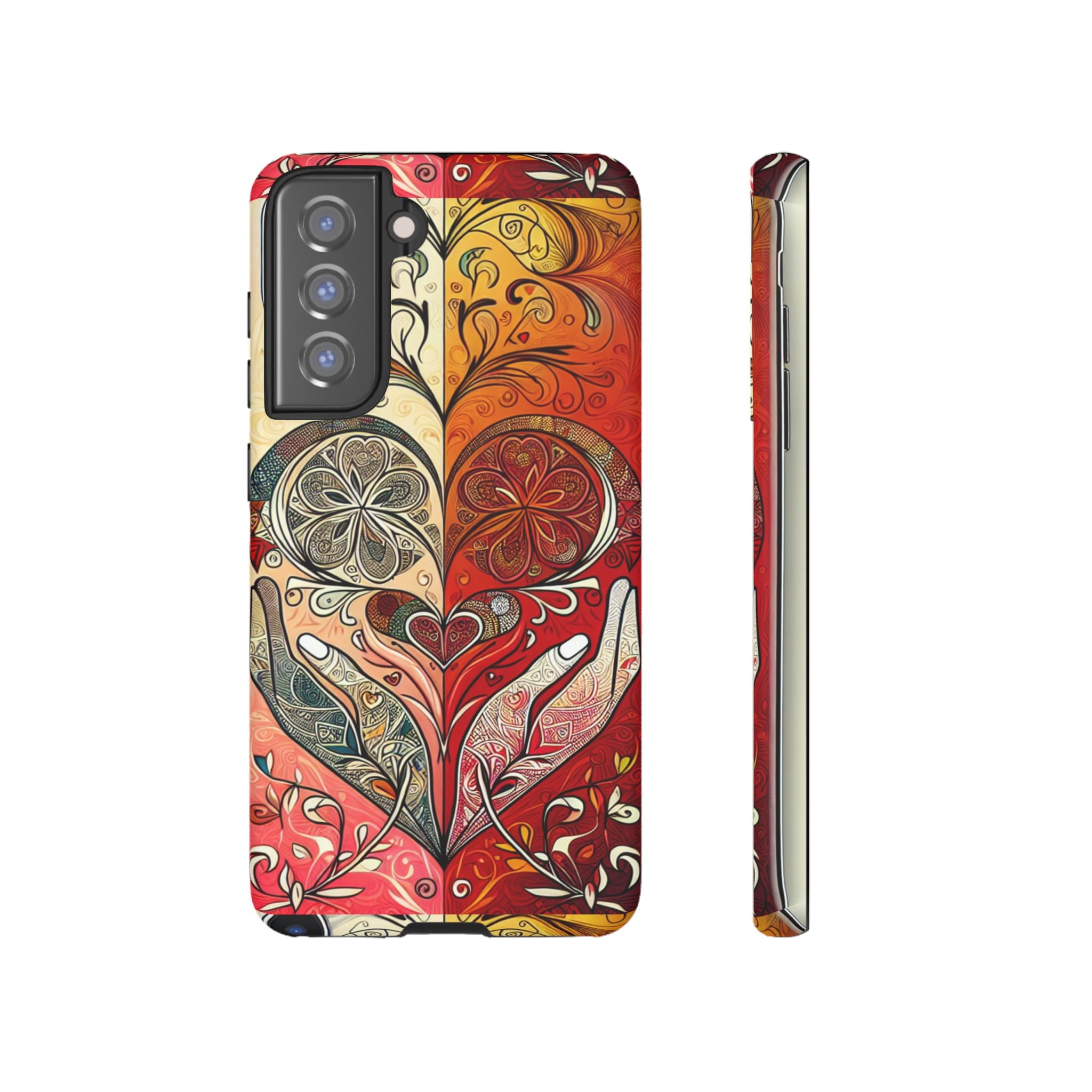 Colorful Artistic Phone Case for Tough Love, Gifts for Art Lovers, Unique Smartphone Accessories, Valentine's Day Gift
