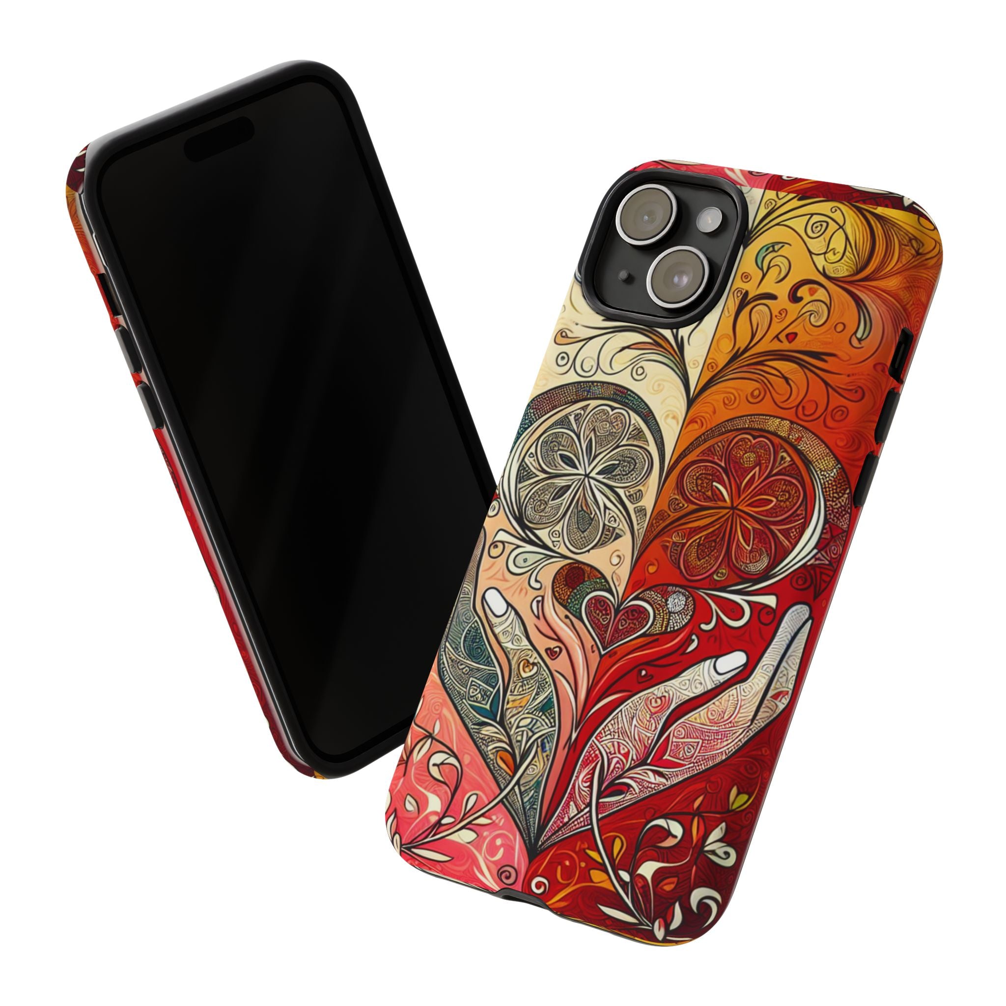 Colorful Artistic Phone Case for Tough Love, Gifts for Art Lovers, Unique Smartphone Accessories, Valentine's Day Gift