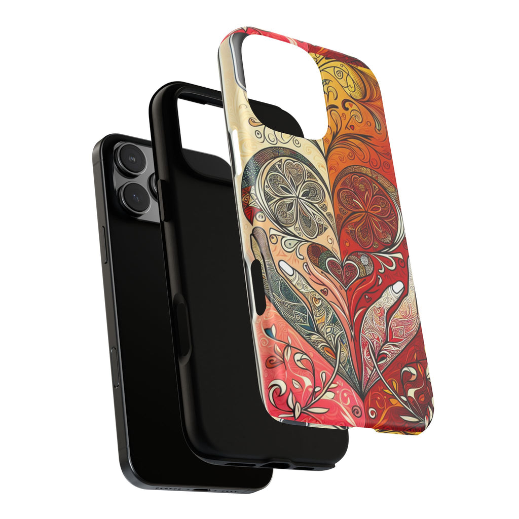 Colorful Artistic Phone Case for Tough Love, Gifts for Art Lovers, Unique Smartphone Accessories, Valentine's Day Gift