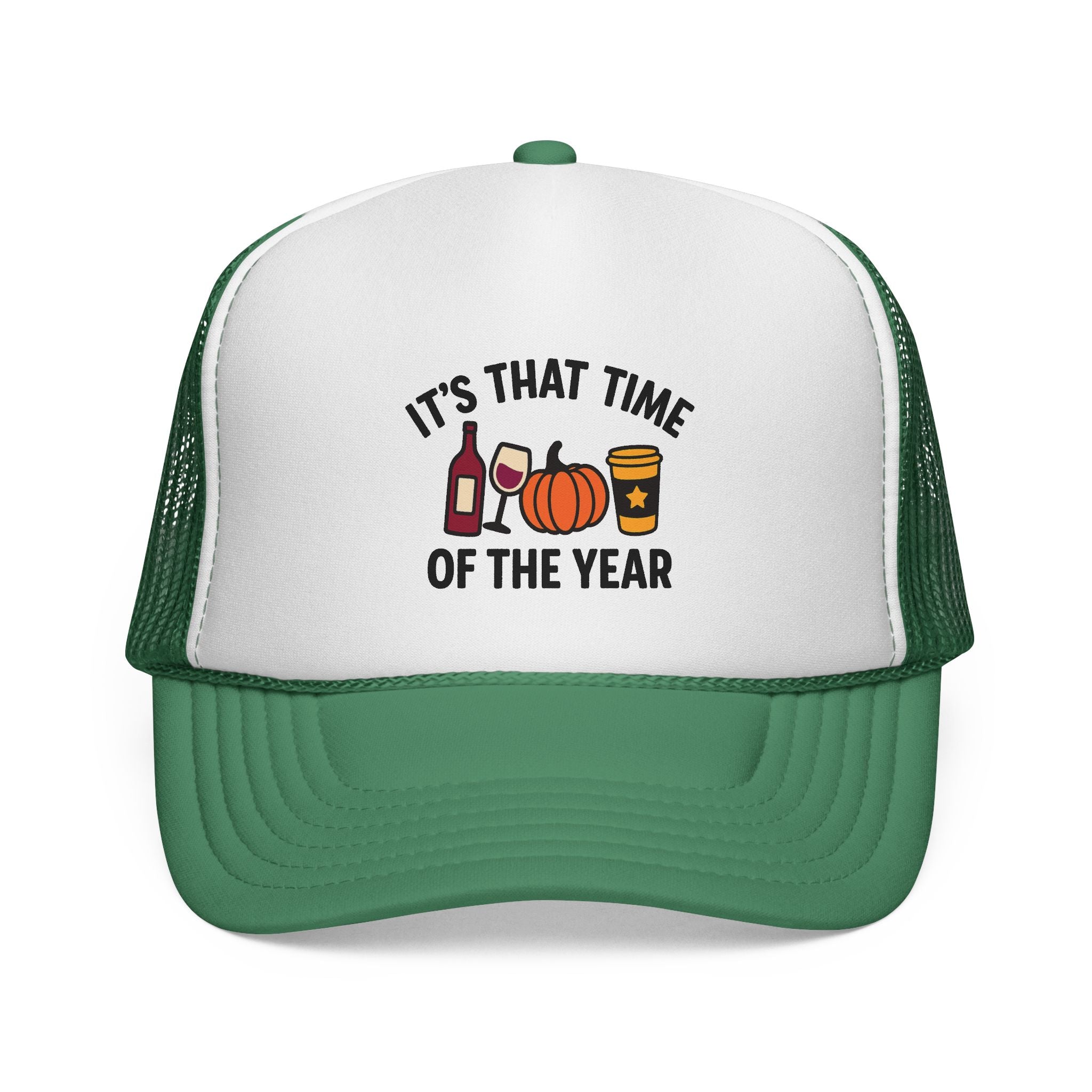 Seasonal Trucker Cap, Fall Vibes Hat, Autumn Accessories, Funny Caps for Parties, Harvest Celebration Gear