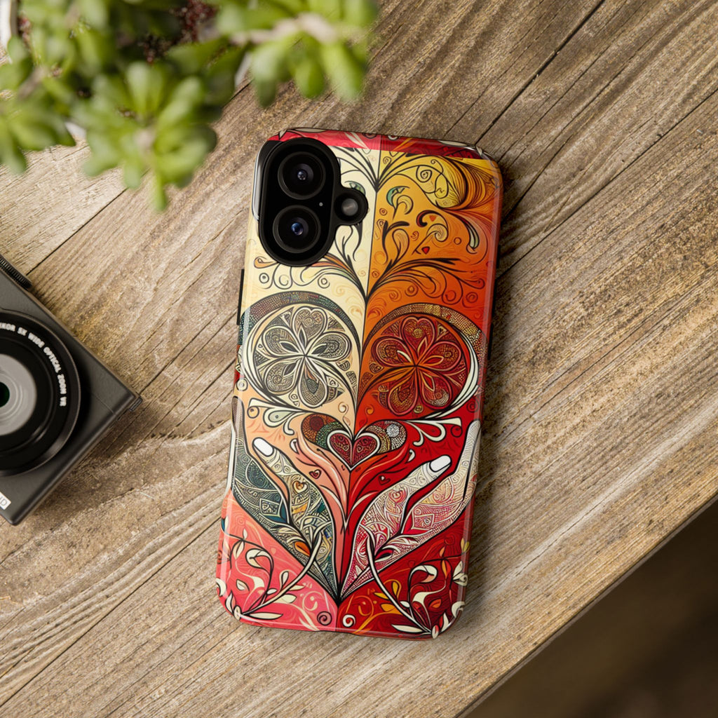 Colorful Artistic Phone Case for Tough Love, Gifts for Art Lovers, Unique Smartphone Accessories, Valentine's Day Gift