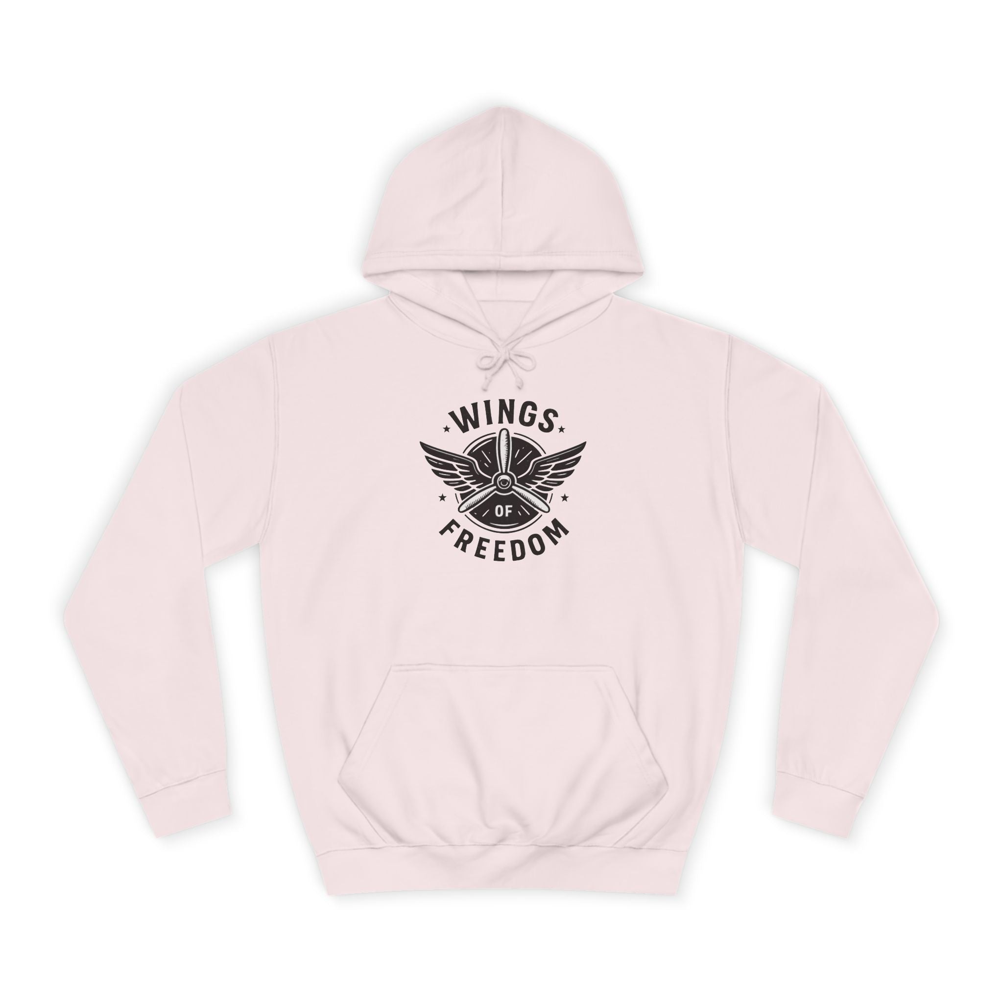 Wings of Freedom Unisex College Hoodie, Cozy Hoodie, College Apparel, Gift for Students, Casual Wear