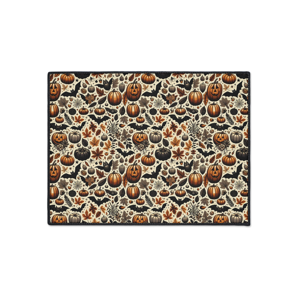 Fall Harvest Floor Mat - Seasonal, Halloween Decor, Non-Slip Home Accessory, Entryway Rug, Autumn Style, Pumpkin Print