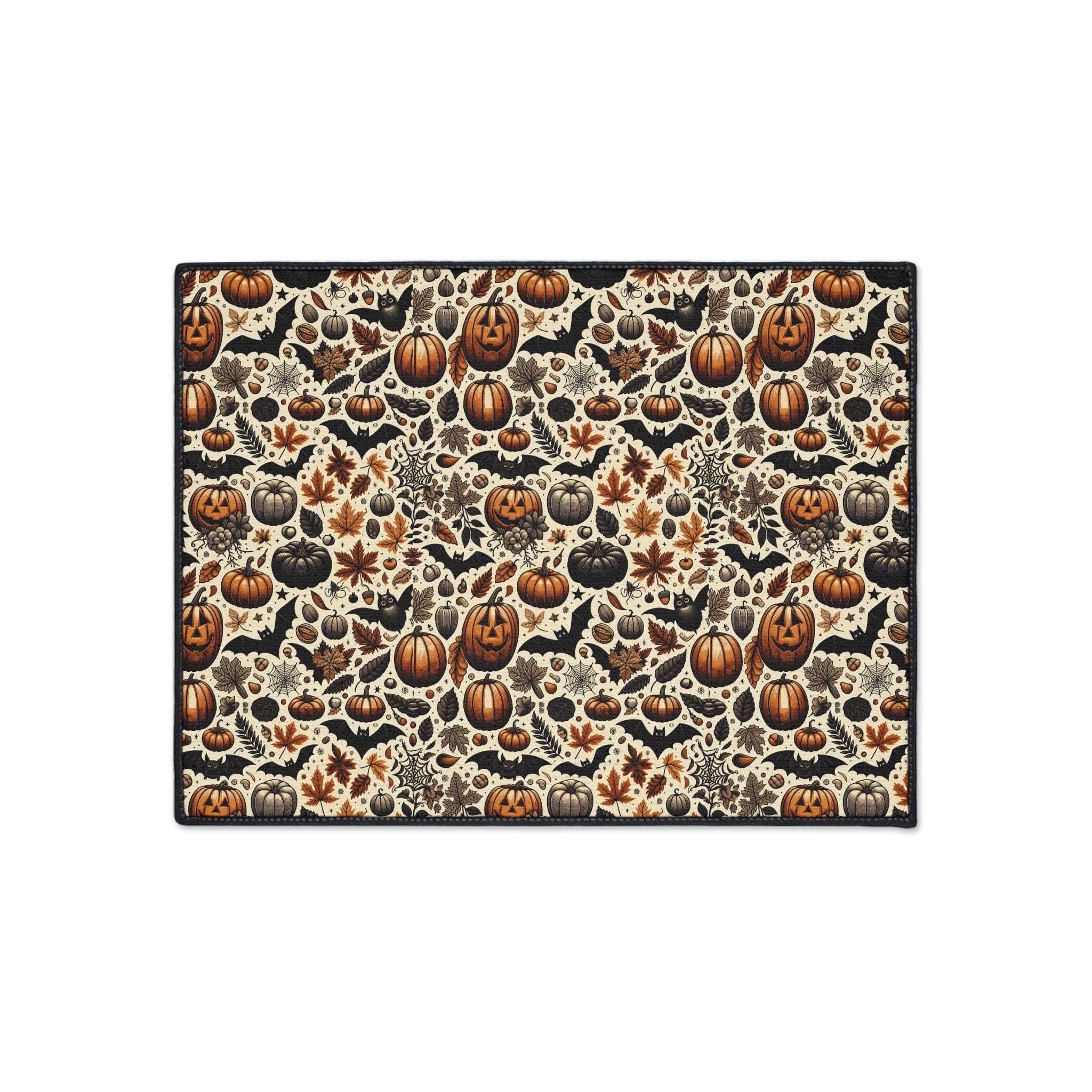 Fall Harvest Floor Mat - Seasonal, Halloween Decor, Non-Slip Home Accessory, Entryway Rug, Autumn Style, Pumpkin Print
