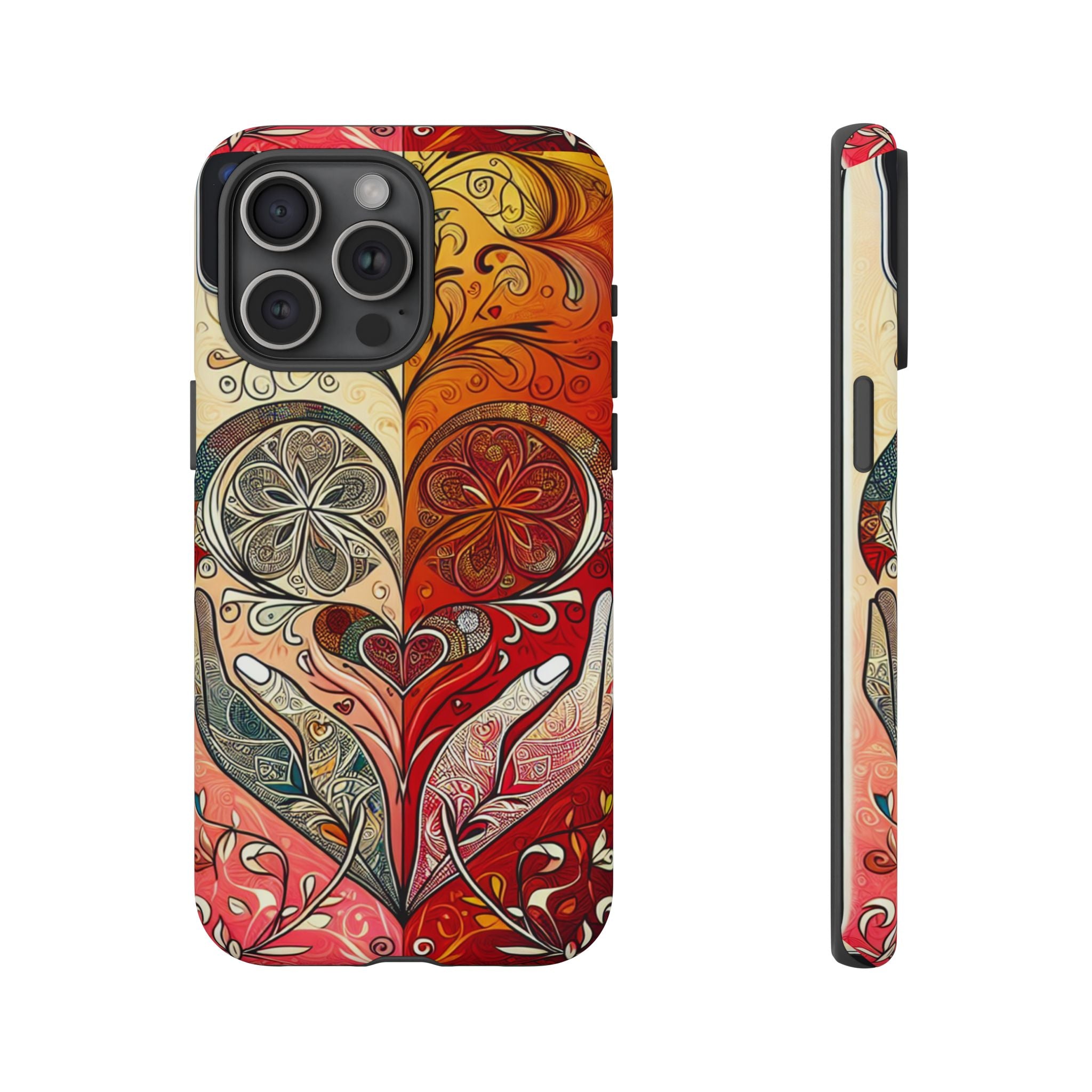Colorful Artistic Phone Case for Tough Love, Gifts for Art Lovers, Unique Smartphone Accessories, Valentine's Day Gift