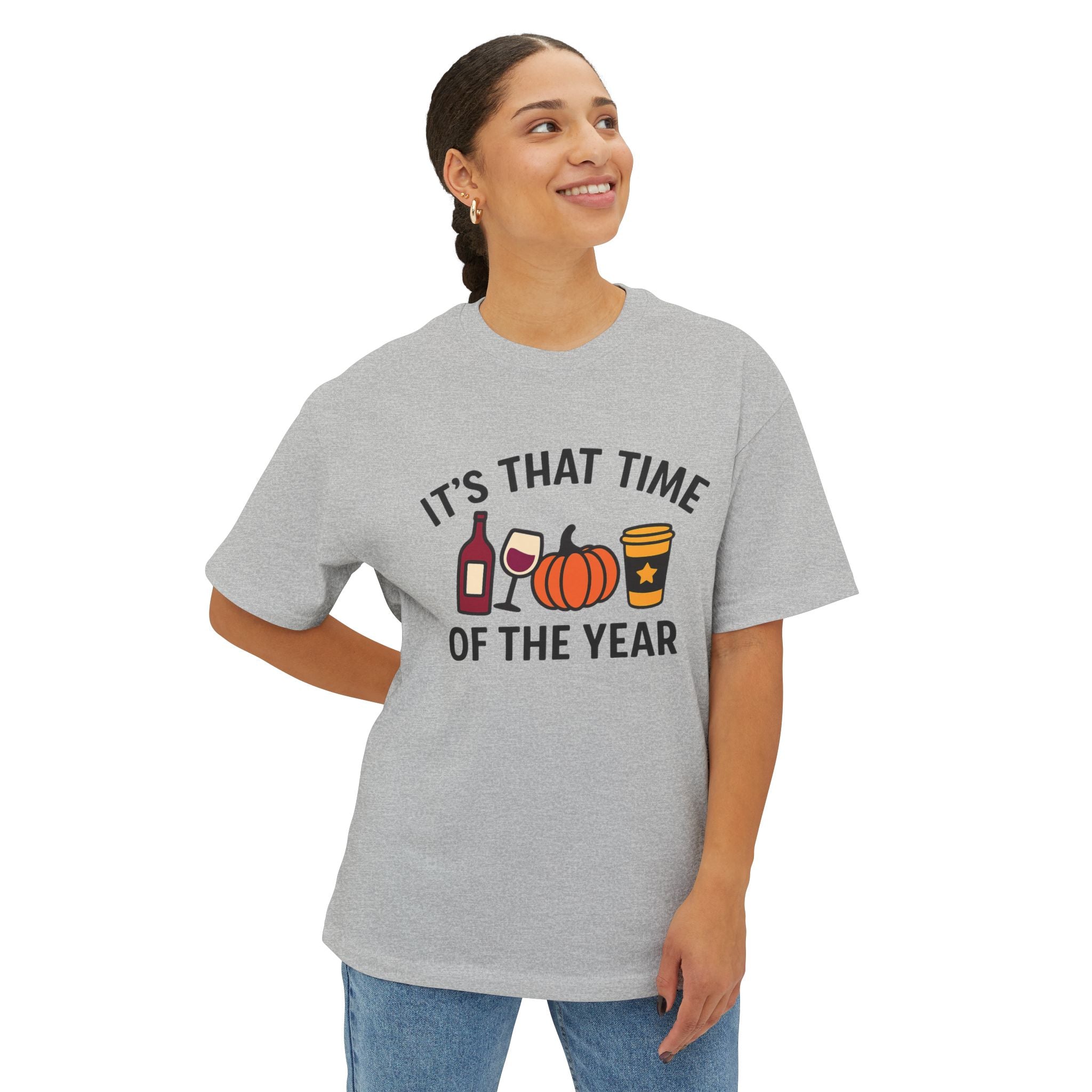 Autumn Vibes Boxy Tee - Perfect for Fall Celebrations, Halloween, Cozy Gatherings, Thanksgiving, and Casual Outings, Wine Lover Gift