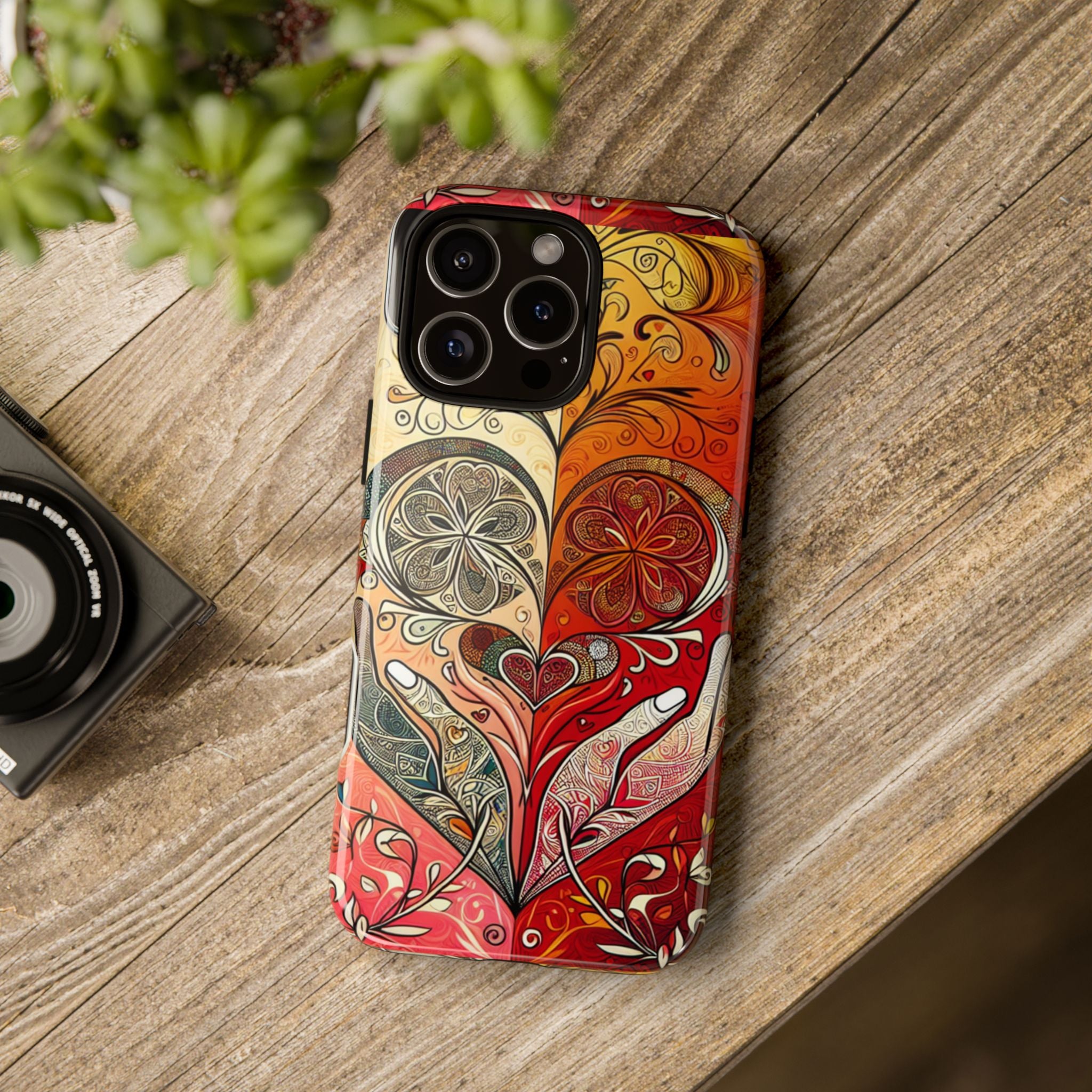 Colorful Artistic Phone Case for Tough Love, Gifts for Art Lovers, Unique Smartphone Accessories, Valentine's Day Gift