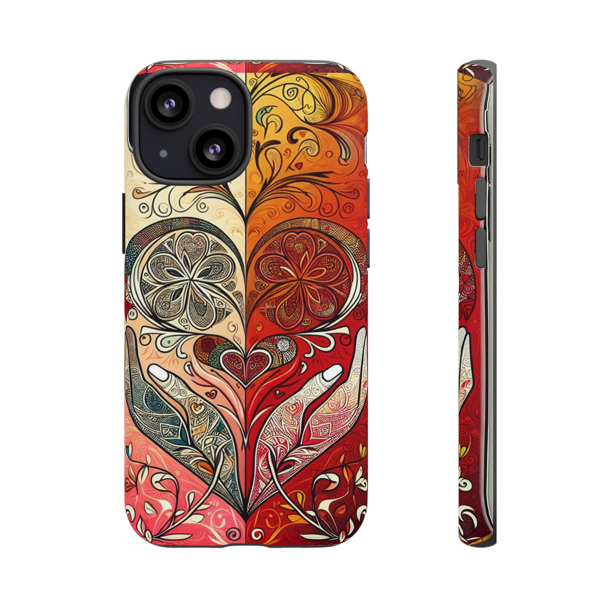 Colorful Artistic Phone Case for Tough Love, Gifts for Art Lovers, Unique Smartphone Accessories, Valentine's Day Gift