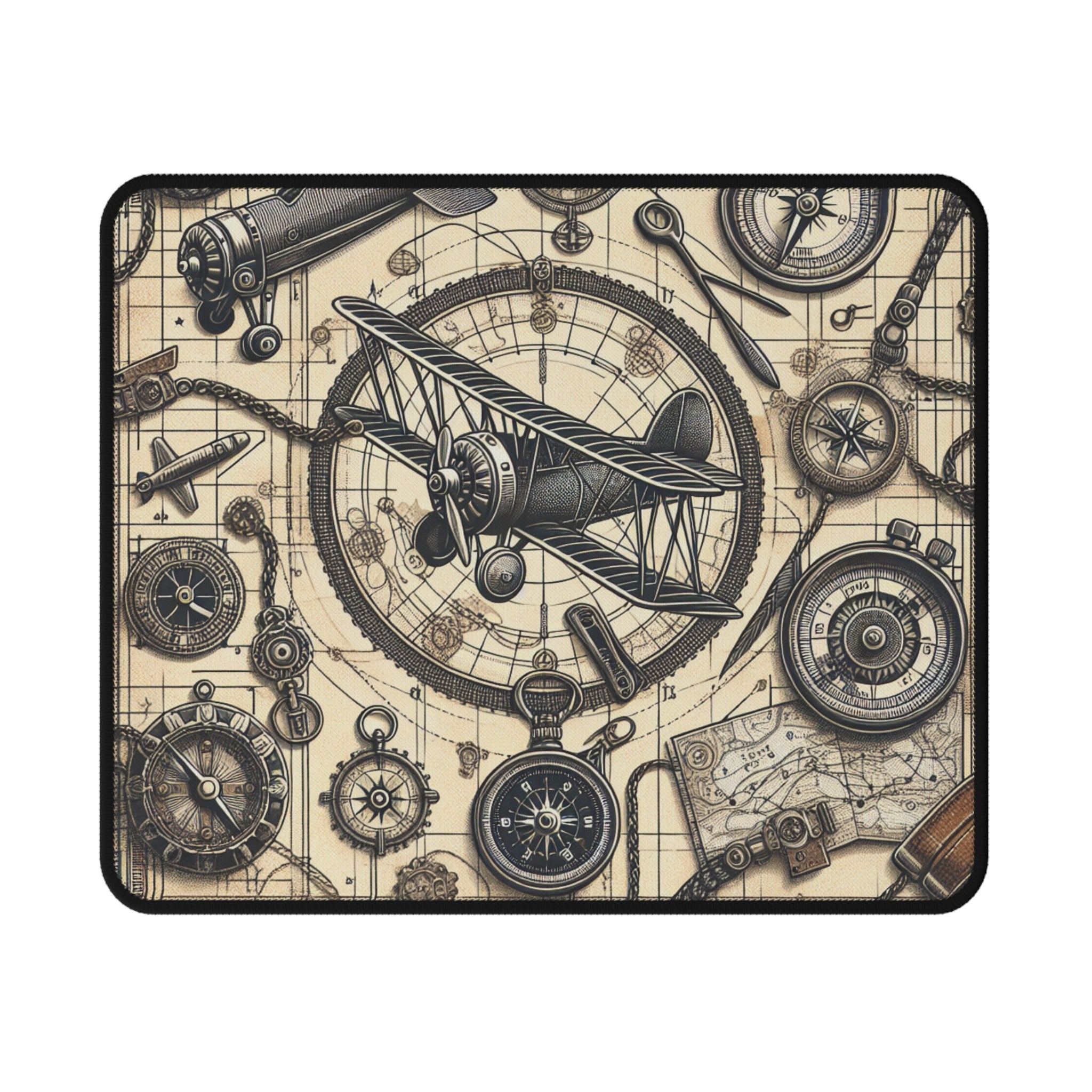 Vintage Adventure Non-Slip Gaming Mouse Pad - Perfect for Gamers, Office Decor, Gift for Holidays, Retro Style, Desk Accessory
