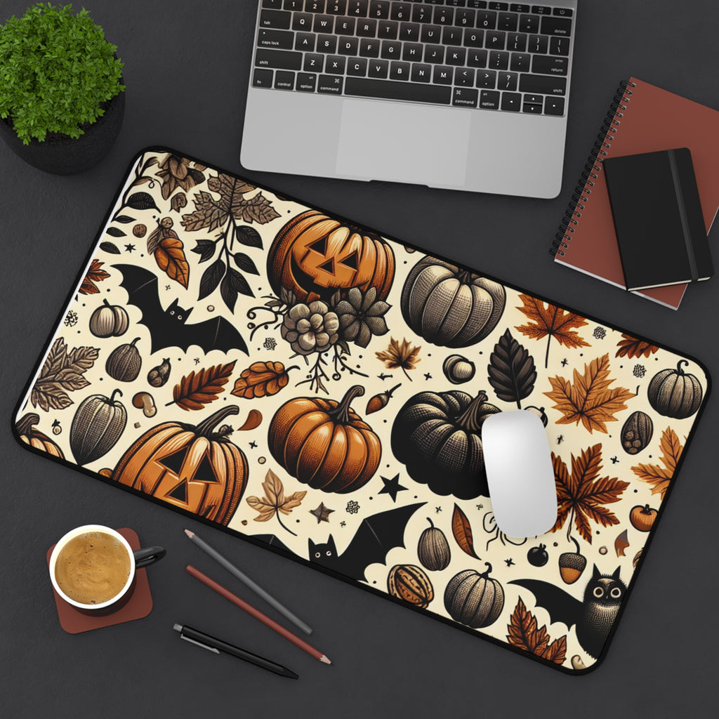 Halloween Desk Mat, Seasonal Home Decor, Office Accessories, Fall Decor, Pumpkin Table Protector