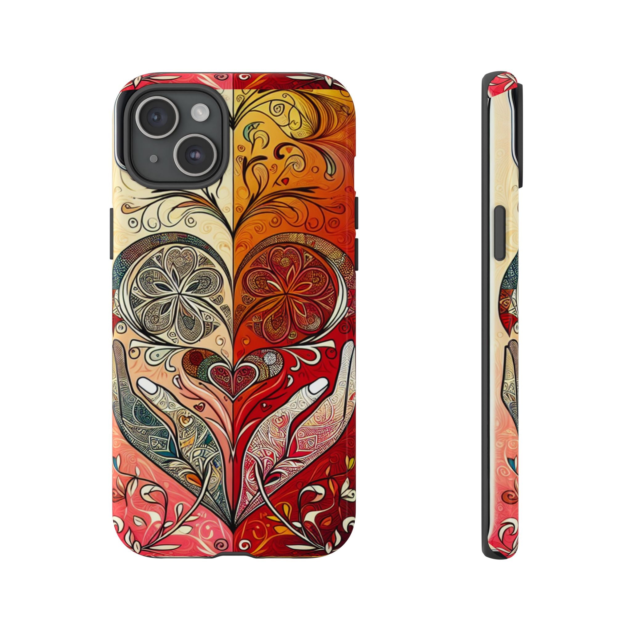 Colorful Artistic Phone Case for Tough Love, Gifts for Art Lovers, Unique Smartphone Accessories, Valentine's Day Gift
