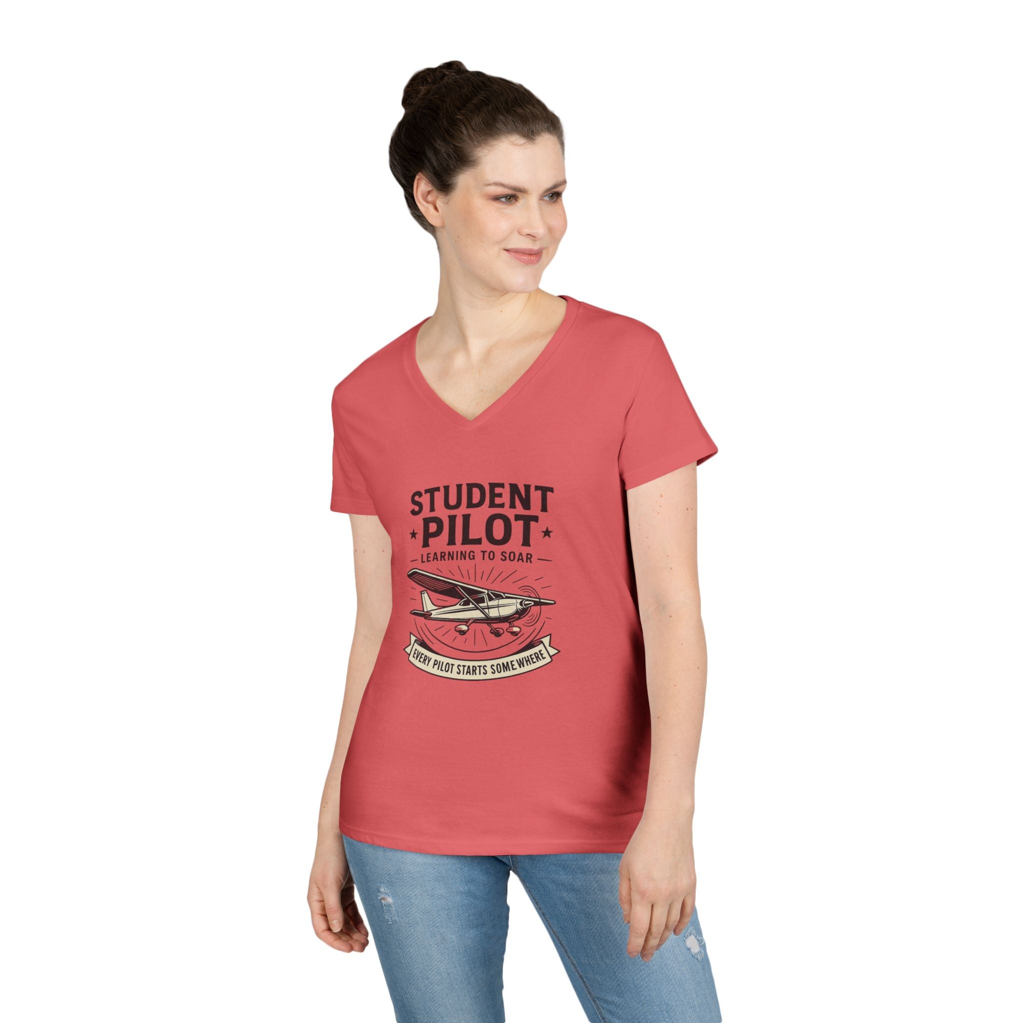 Student Pilot V-Neck T-Shirt, Gift for Aspiring Pilots, Aviation Enthusiast Tee, Airplane Lover Apparel, Flying School Shirt, Pilot [...]