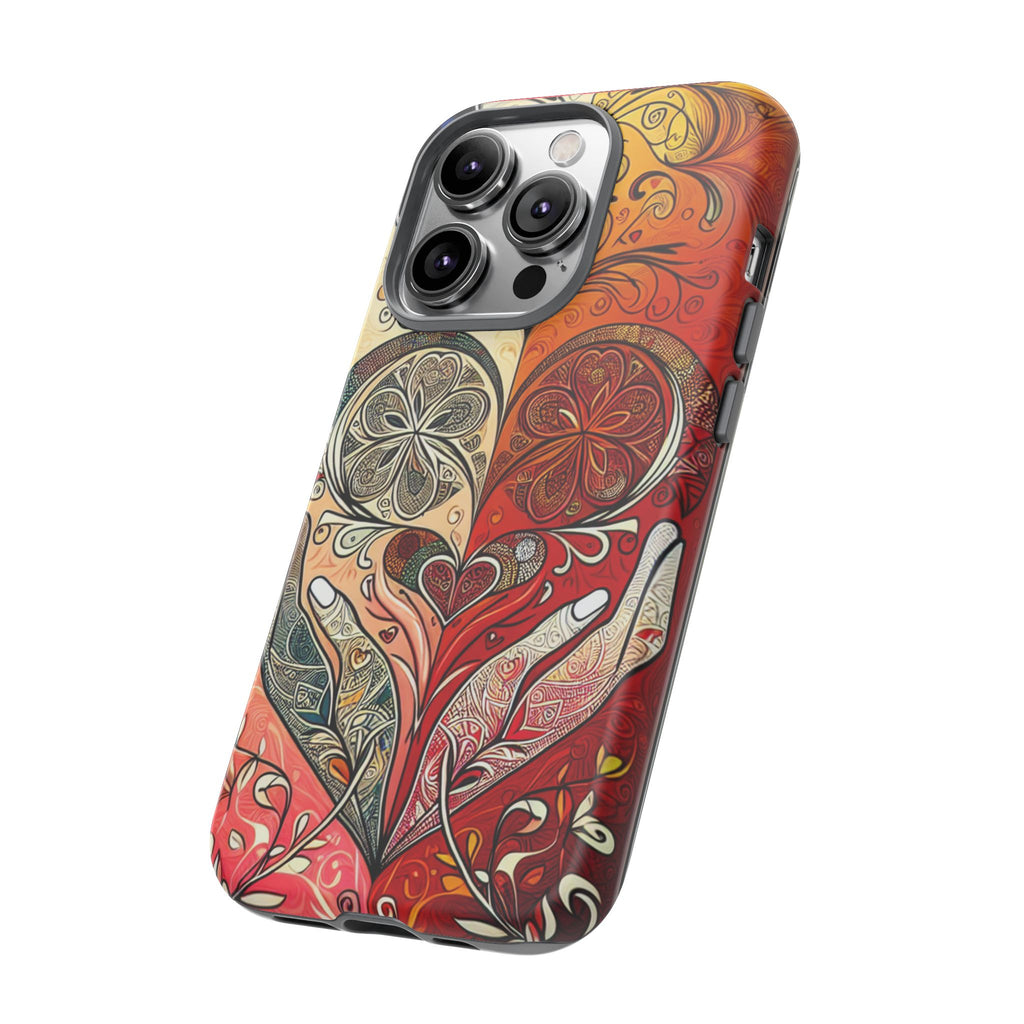Colorful Artistic Phone Case for Tough Love, Gifts for Art Lovers, Unique Smartphone Accessories, Valentine's Day Gift