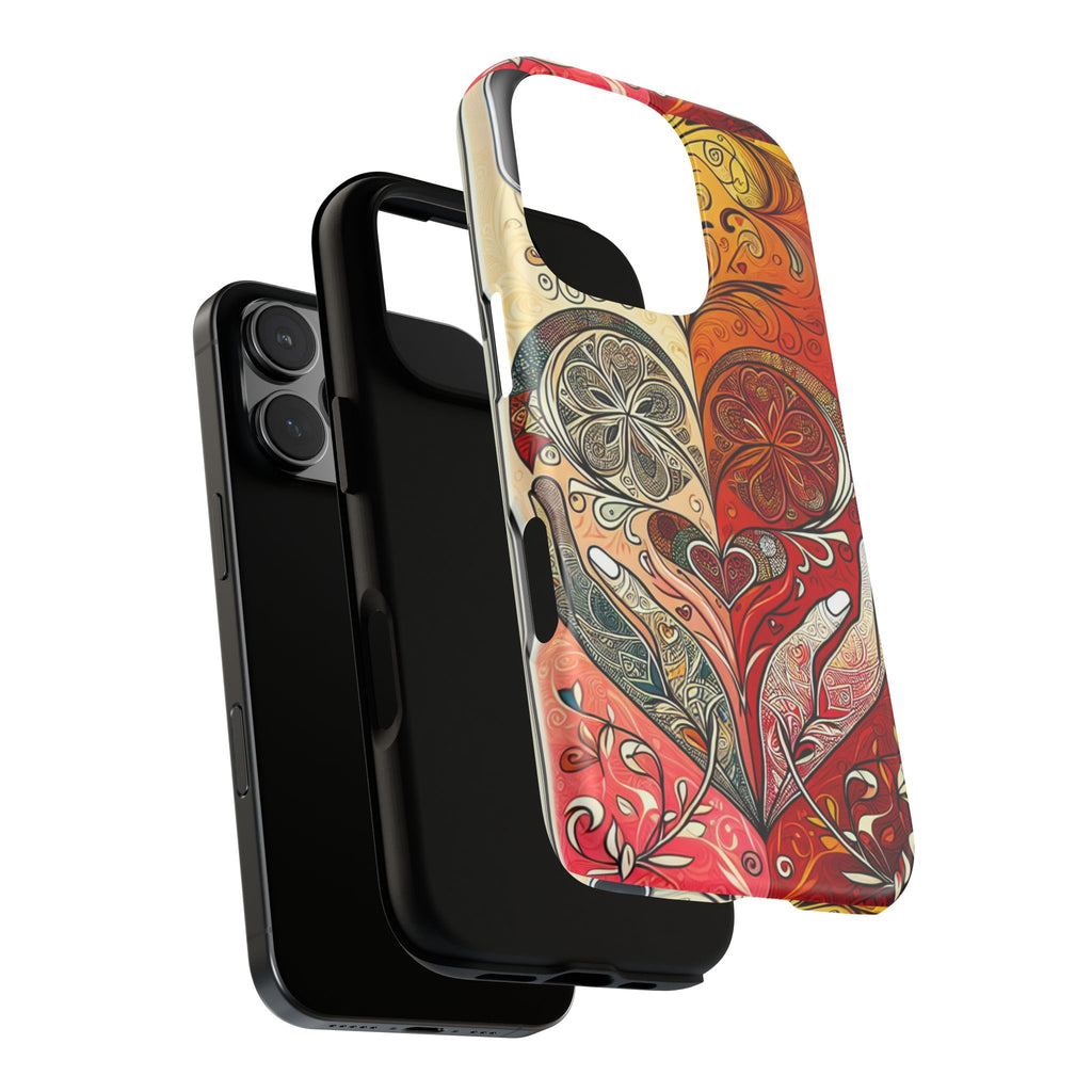 Colorful Artistic Phone Case for Tough Love, Gifts for Art Lovers, Unique Smartphone Accessories, Valentine's Day Gift
