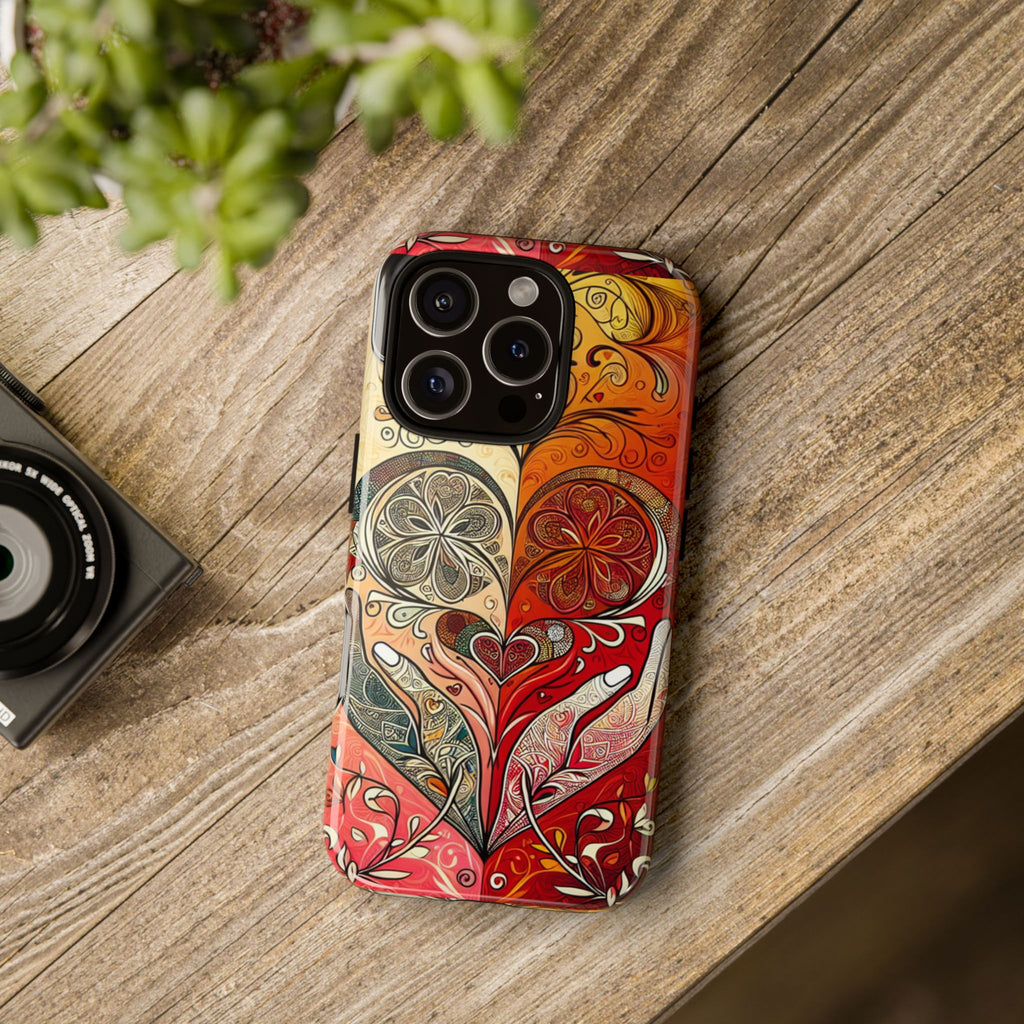 Colorful Artistic Phone Case for Tough Love, Gifts for Art Lovers, Unique Smartphone Accessories, Valentine's Day Gift