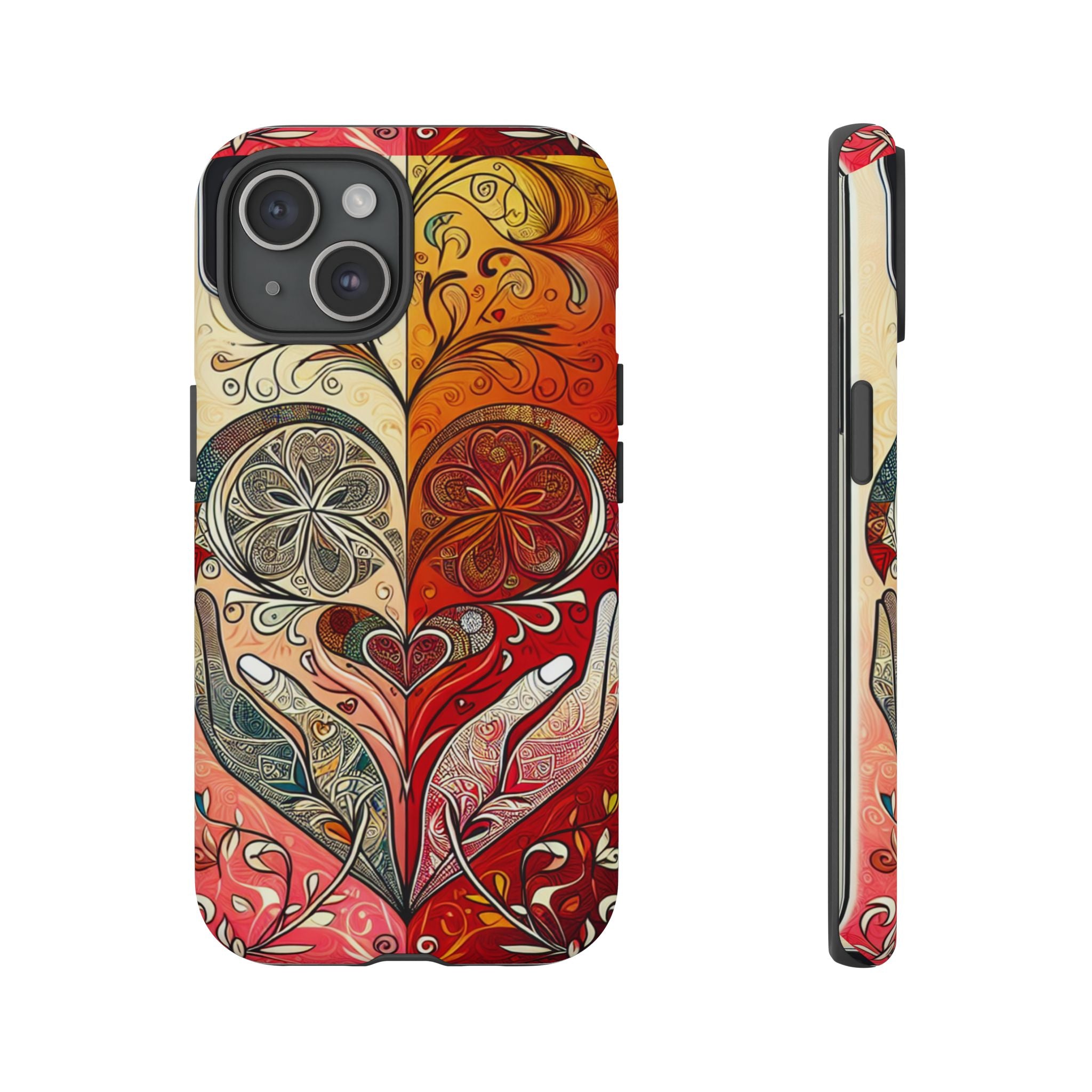Colorful Artistic Phone Case for Tough Love, Gifts for Art Lovers, Unique Smartphone Accessories, Valentine's Day Gift