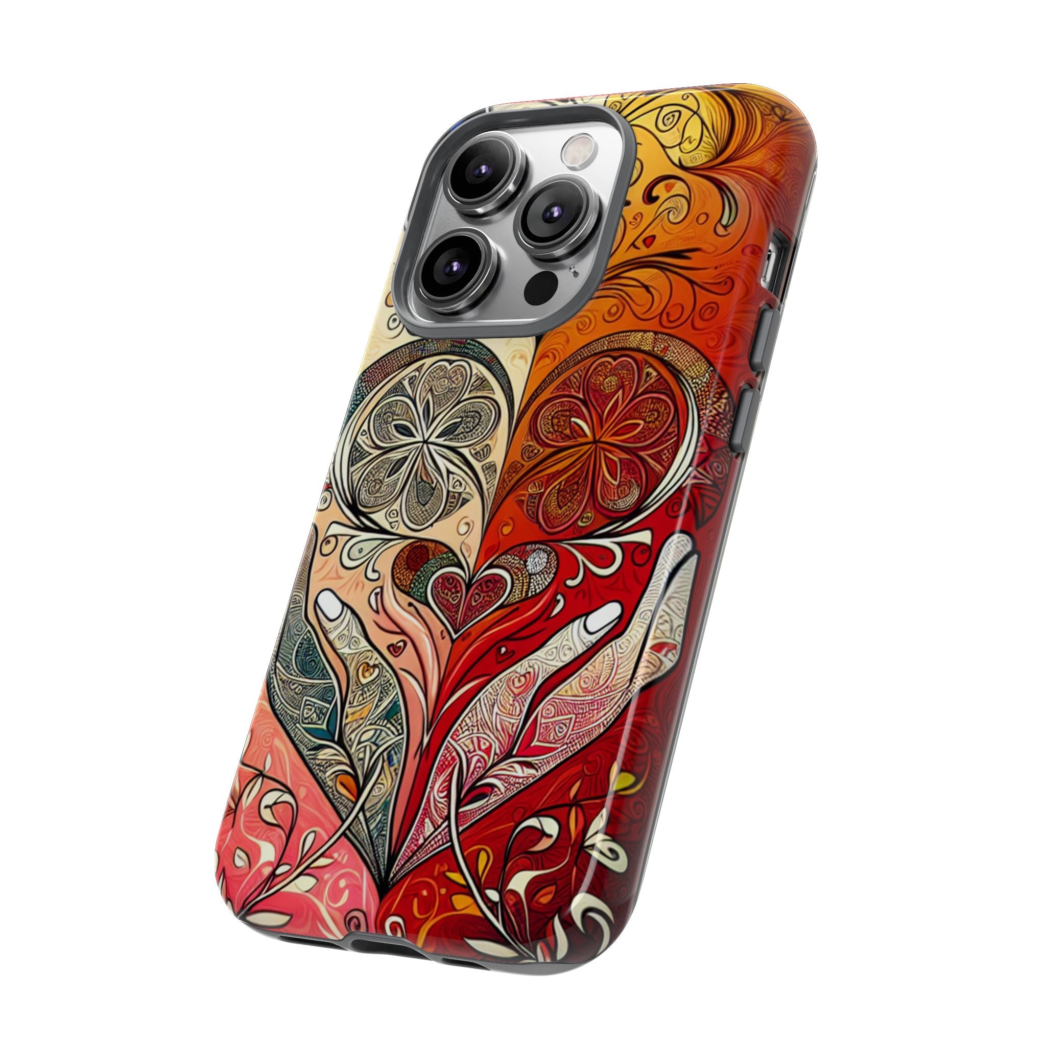 Colorful Artistic Phone Case for Tough Love, Gifts for Art Lovers, Unique Smartphone Accessories, Valentine's Day Gift