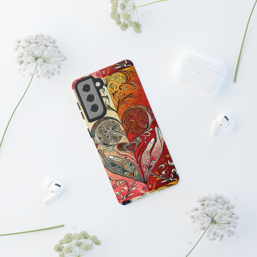 Colorful Artistic Phone Case for Tough Love, Gifts for Art Lovers, Unique Smartphone Accessories, Valentine's Day Gift