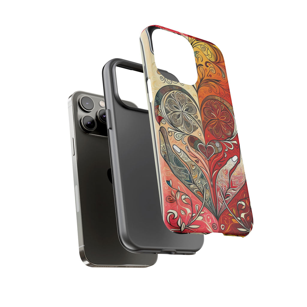 Colorful Artistic Phone Case for Tough Love, Gifts for Art Lovers, Unique Smartphone Accessories, Valentine's Day Gift