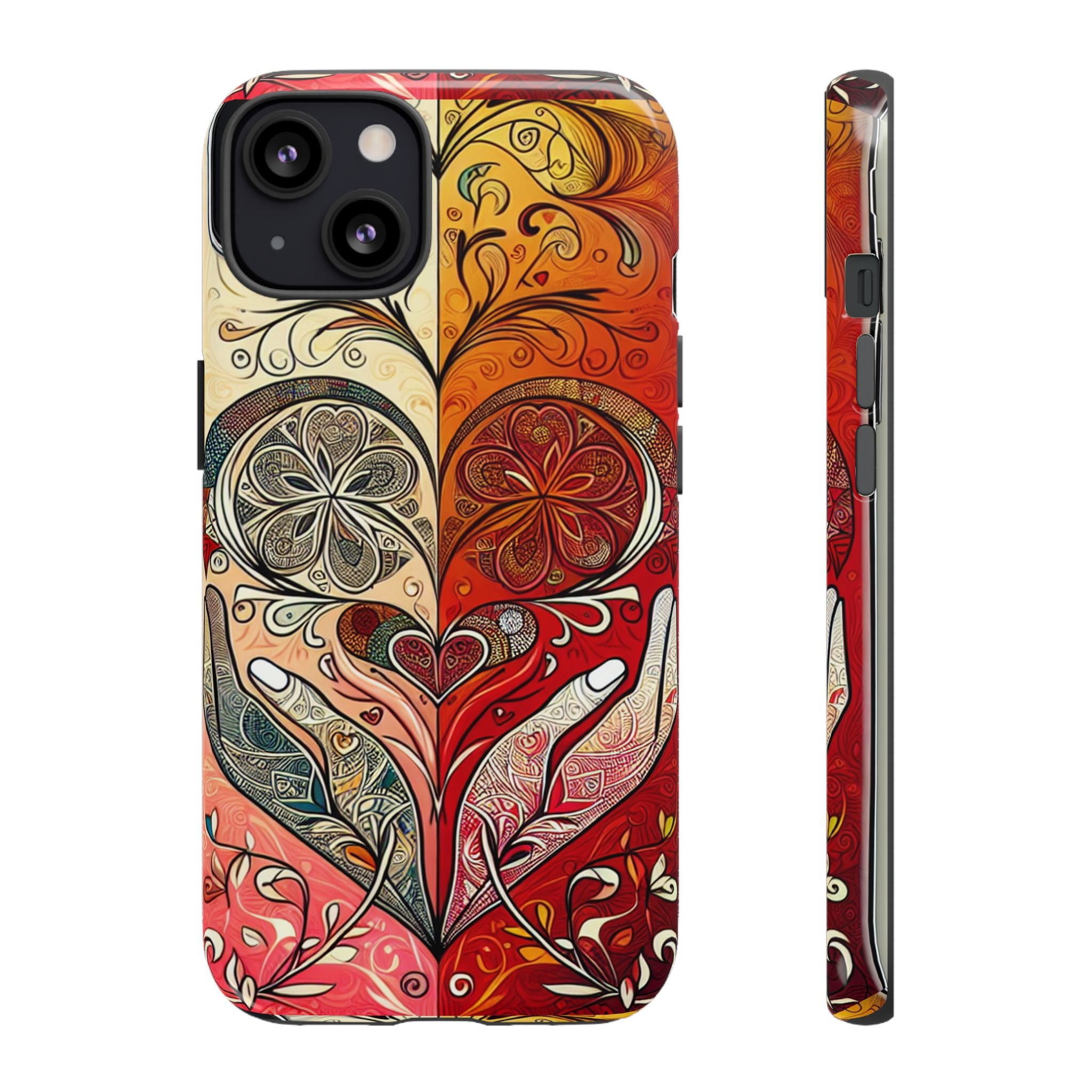 Colorful Artistic Phone Case for Tough Love, Gifts for Art Lovers, Unique Smartphone Accessories, Valentine's Day Gift
