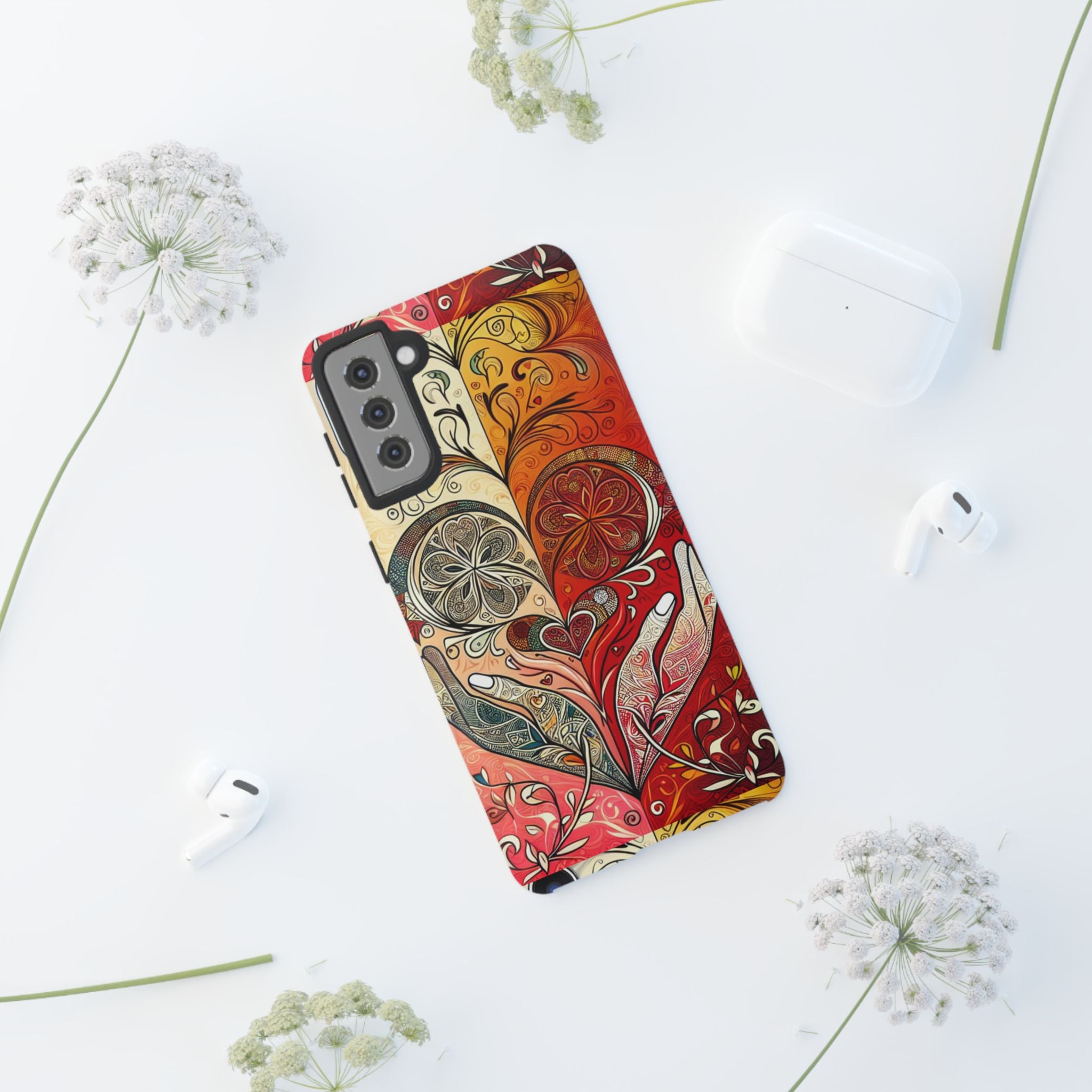 Colorful Artistic Phone Case for Tough Love, Gifts for Art Lovers, Unique Smartphone Accessories, Valentine's Day Gift