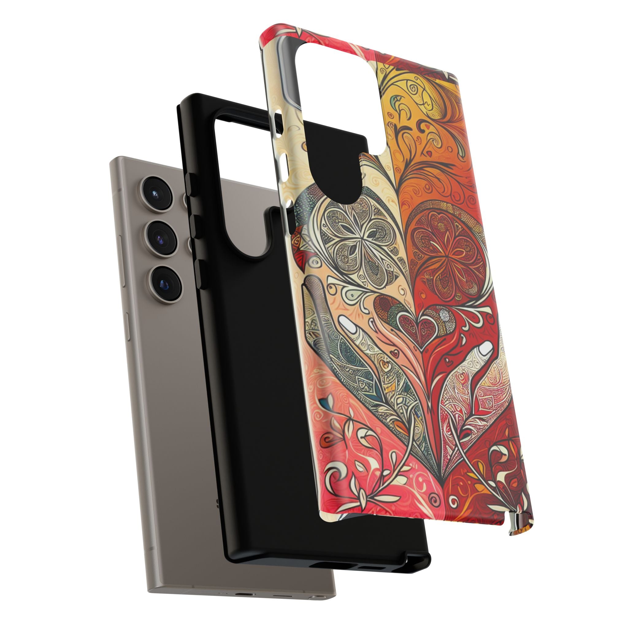 Colorful Artistic Phone Case for Tough Love, Gifts for Art Lovers, Unique Smartphone Accessories, Valentine's Day Gift