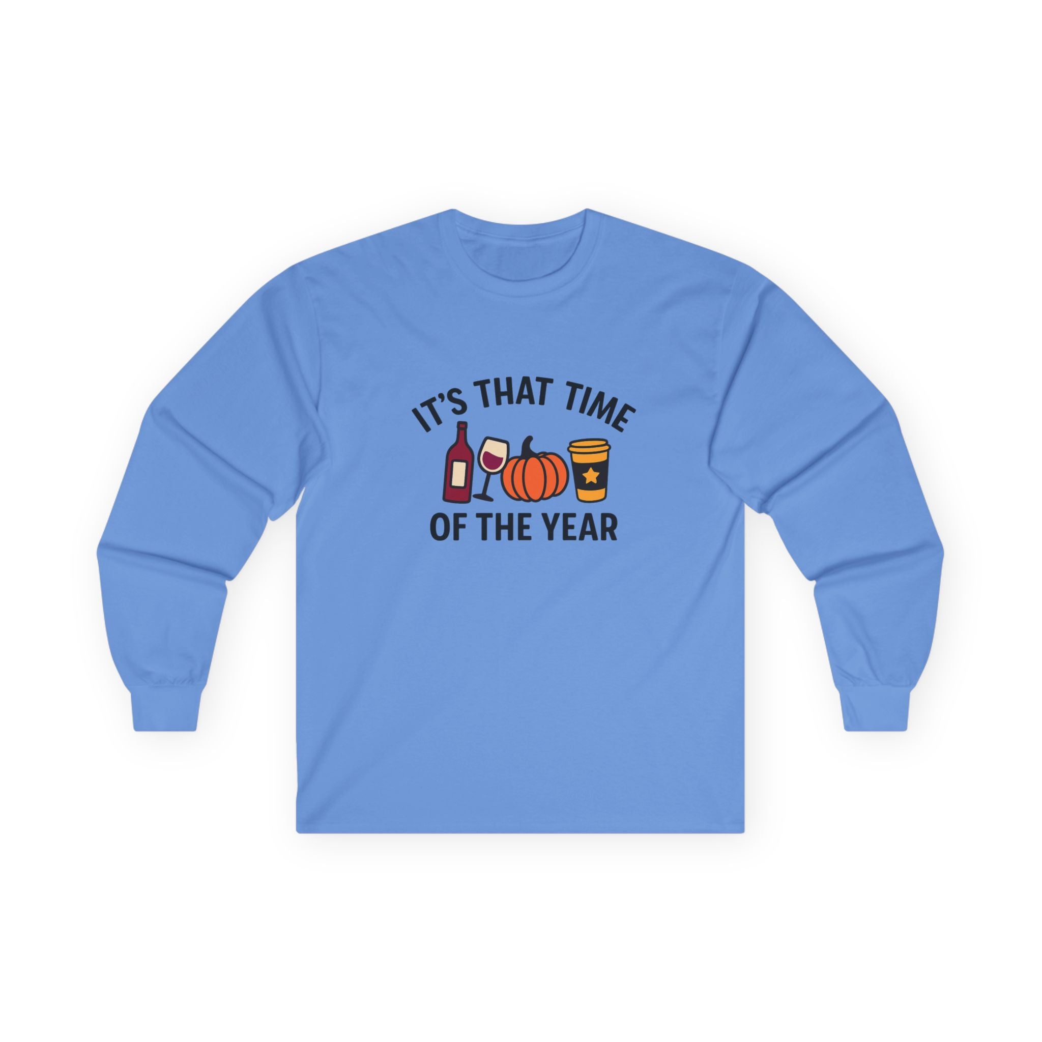 Seasonal Celebration Long Sleeve Tee, Fall Apparel, Halloween Shirt, Thanksgiving Gift, Cozy Lounge Wear, Holiday Wardrobe