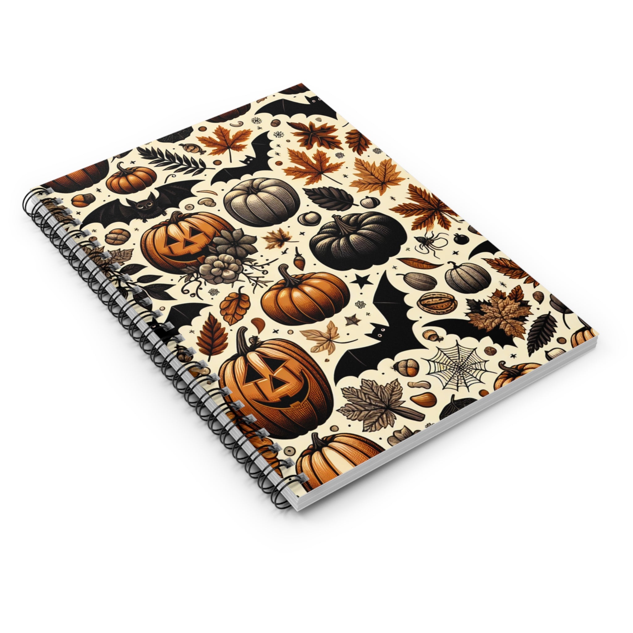 Autumn-Themed Spiral Notebook - Perfect for Fall Journaling, Halloween Planning, School Notes, Gift for Writers