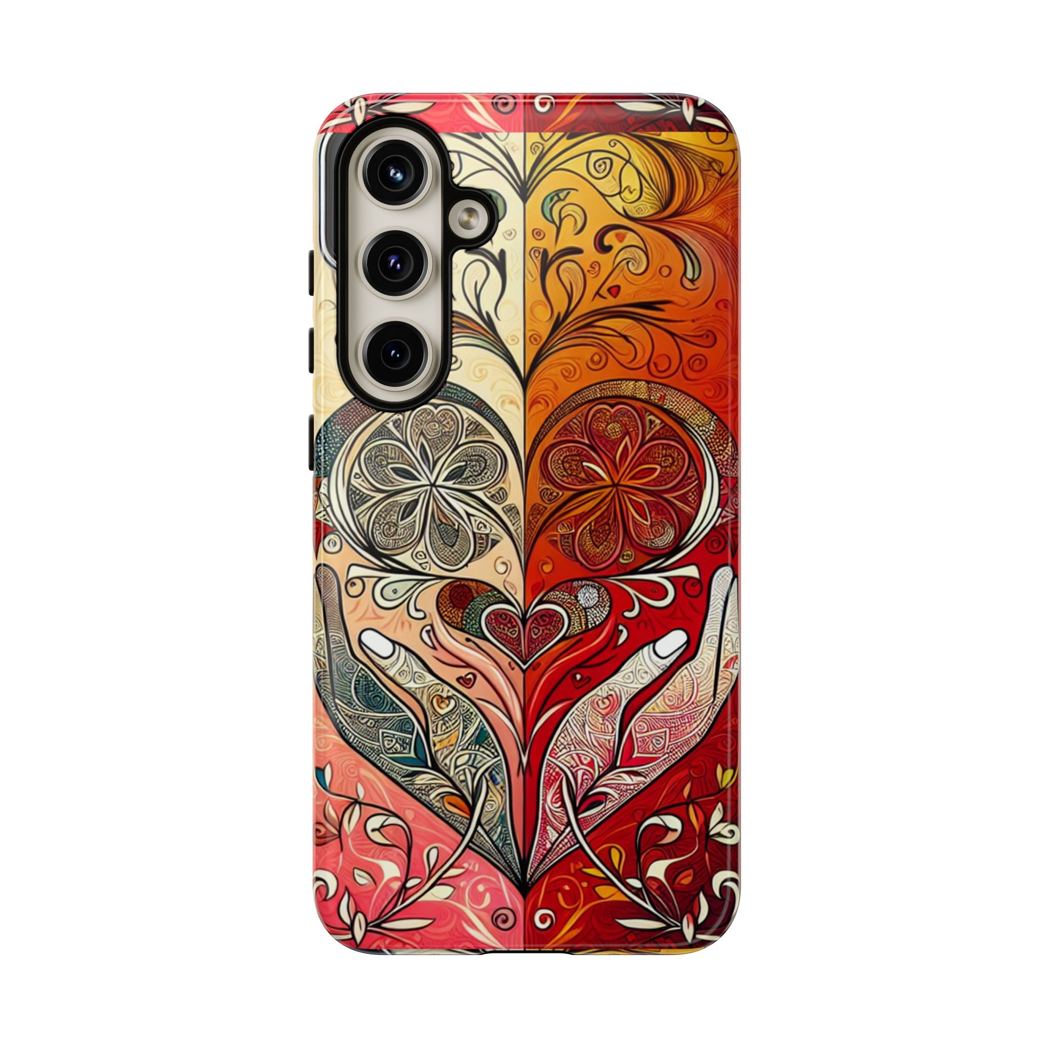Colorful Artistic Phone Case for Tough Love, Gifts for Art Lovers, Unique Smartphone Accessories, Valentine's Day Gift