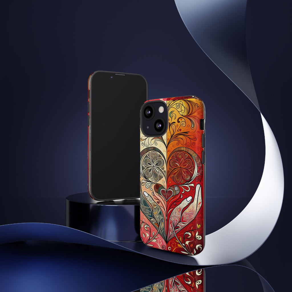 Colorful Artistic Phone Case for Tough Love, Gifts for Art Lovers, Unique Smartphone Accessories, Valentine's Day Gift
