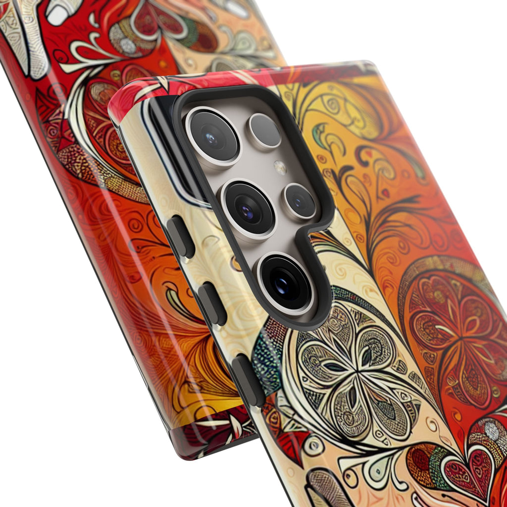 Colorful Artistic Phone Case for Tough Love, Gifts for Art Lovers, Unique Smartphone Accessories, Valentine's Day Gift