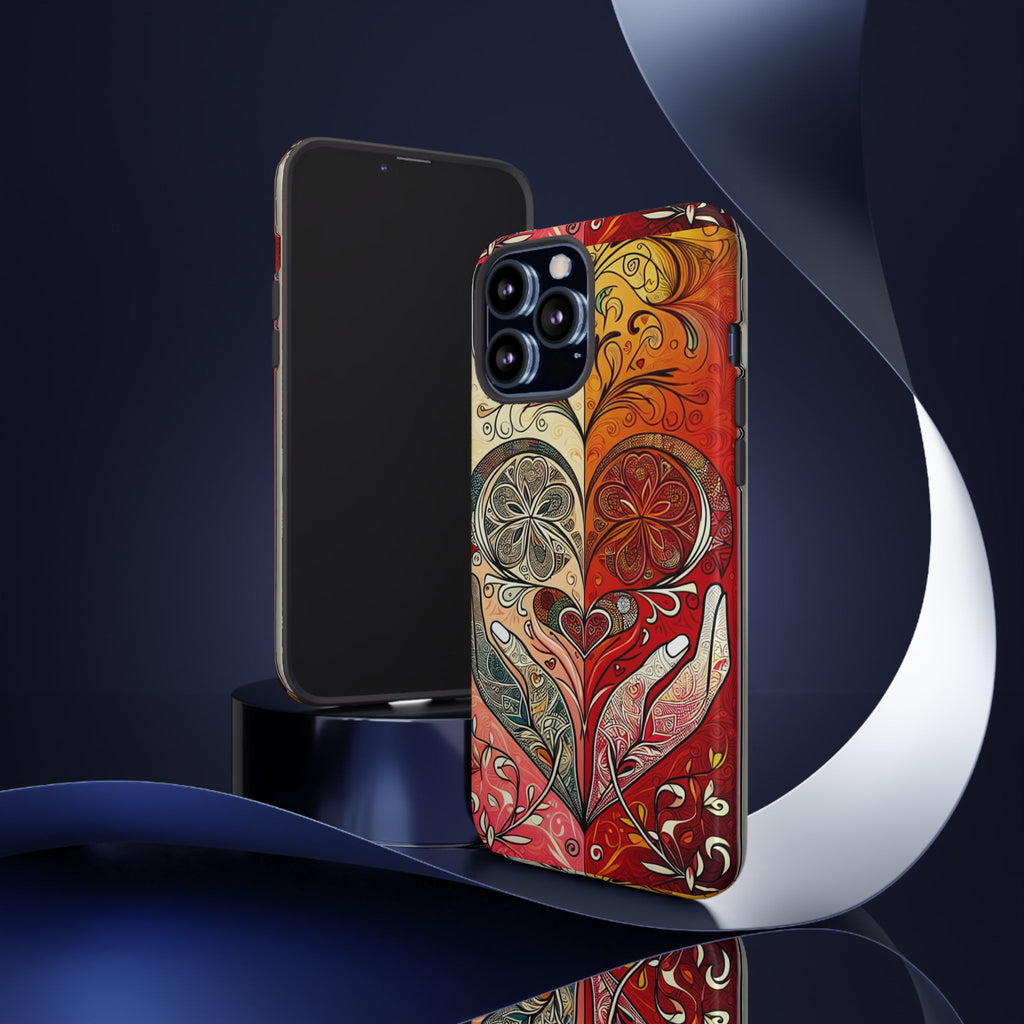 Colorful Artistic Phone Case for Tough Love, Gifts for Art Lovers, Unique Smartphone Accessories, Valentine's Day Gift