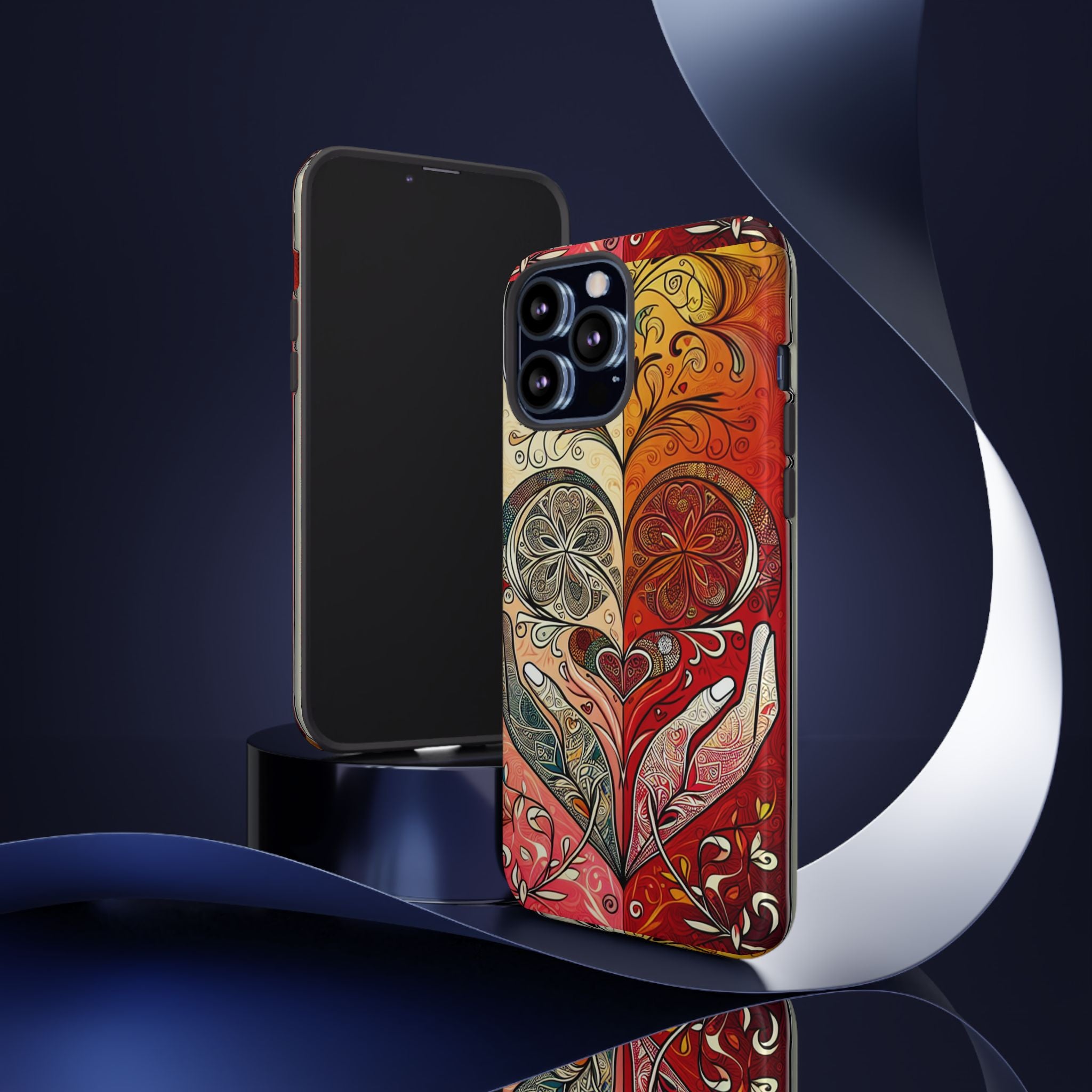 Colorful Artistic Phone Case for Tough Love, Gifts for Art Lovers, Unique Smartphone Accessories, Valentine's Day Gift