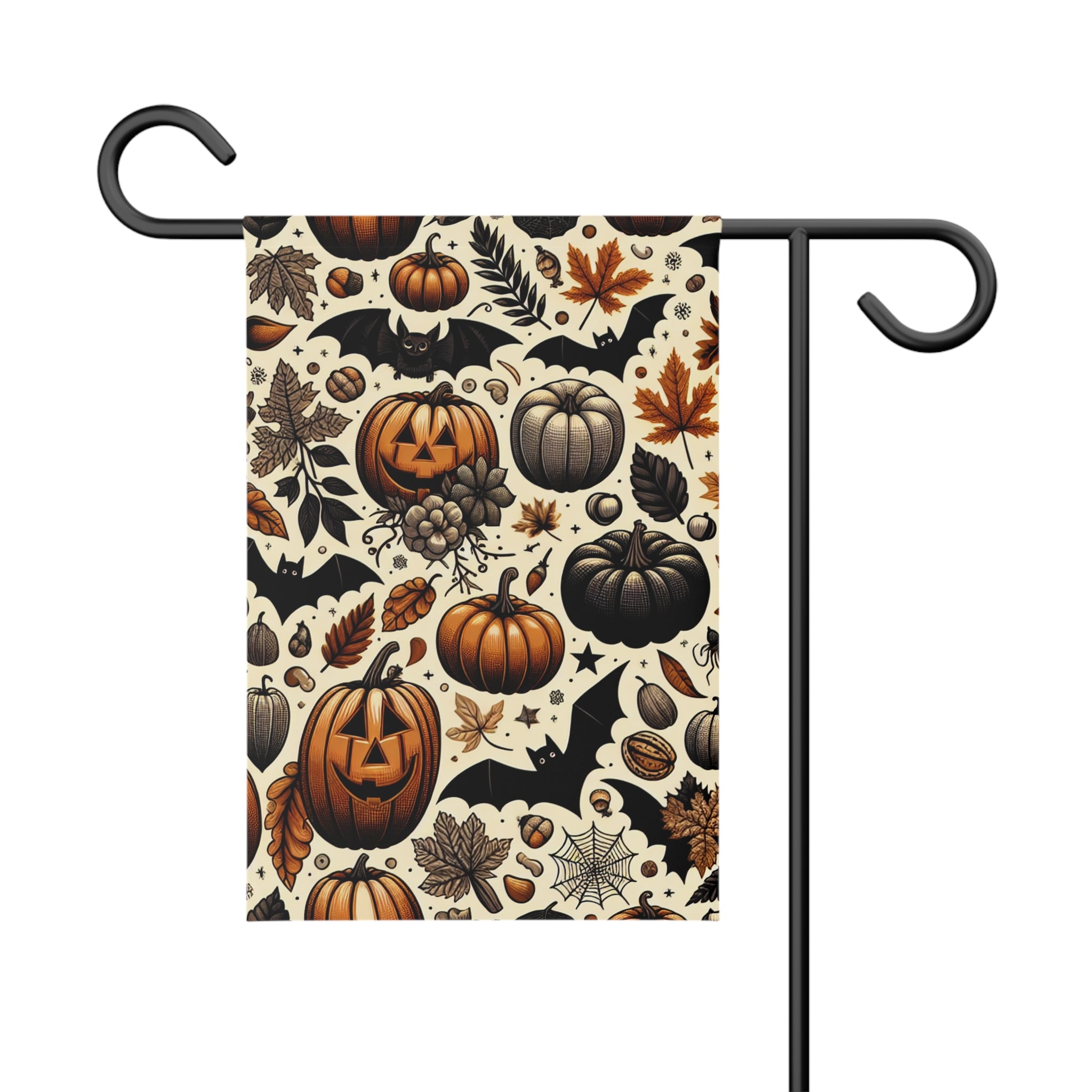 Halloween Garden Banner, Autumn Flag, Fall Decor, Pumpkin Flag, Outdoor Decoration, Seasonal Yard Sign