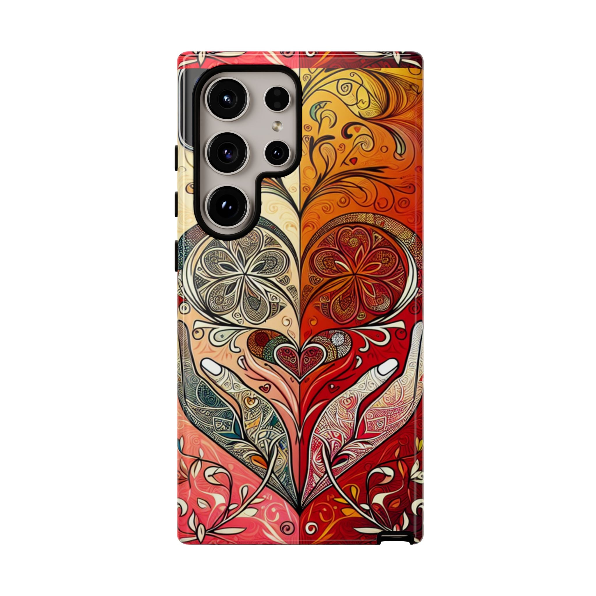 Colorful Artistic Phone Case for Tough Love, Gifts for Art Lovers, Unique Smartphone Accessories, Valentine's Day Gift