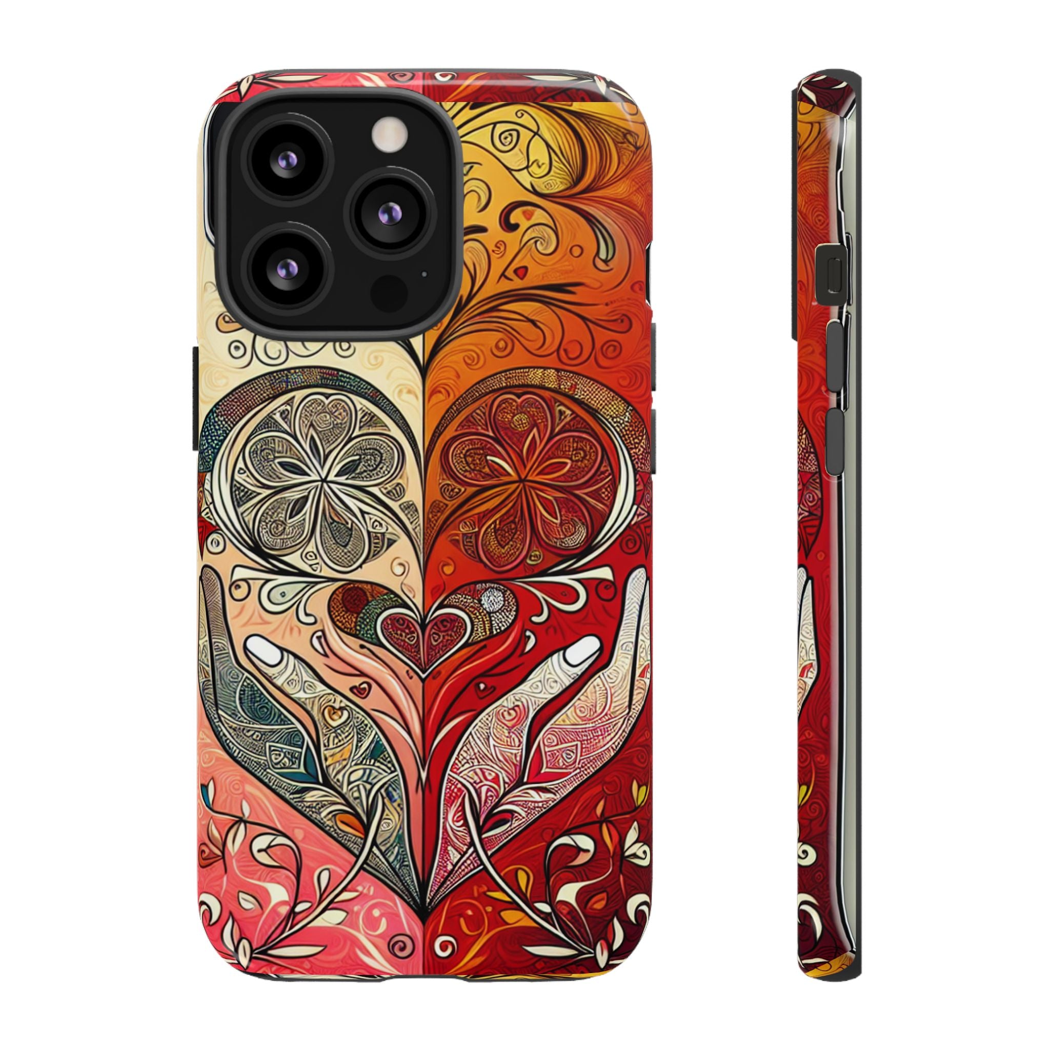 Colorful Artistic Phone Case for Tough Love, Gifts for Art Lovers, Unique Smartphone Accessories, Valentine's Day Gift