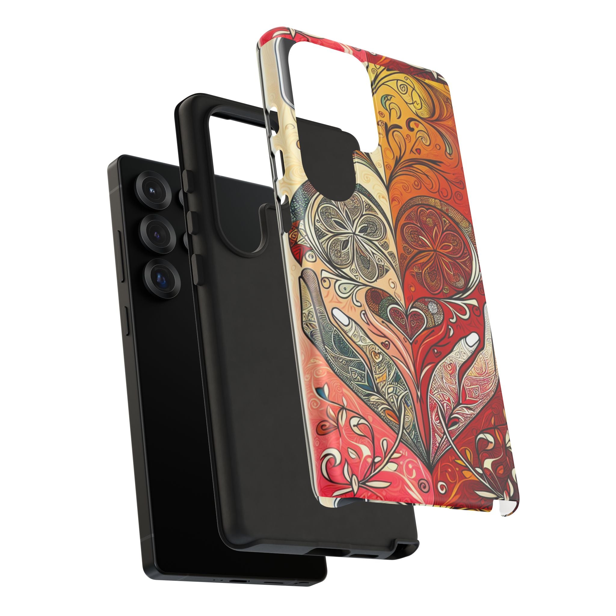 Colorful Artistic Phone Case for Tough Love, Gifts for Art Lovers, Unique Smartphone Accessories, Valentine's Day Gift