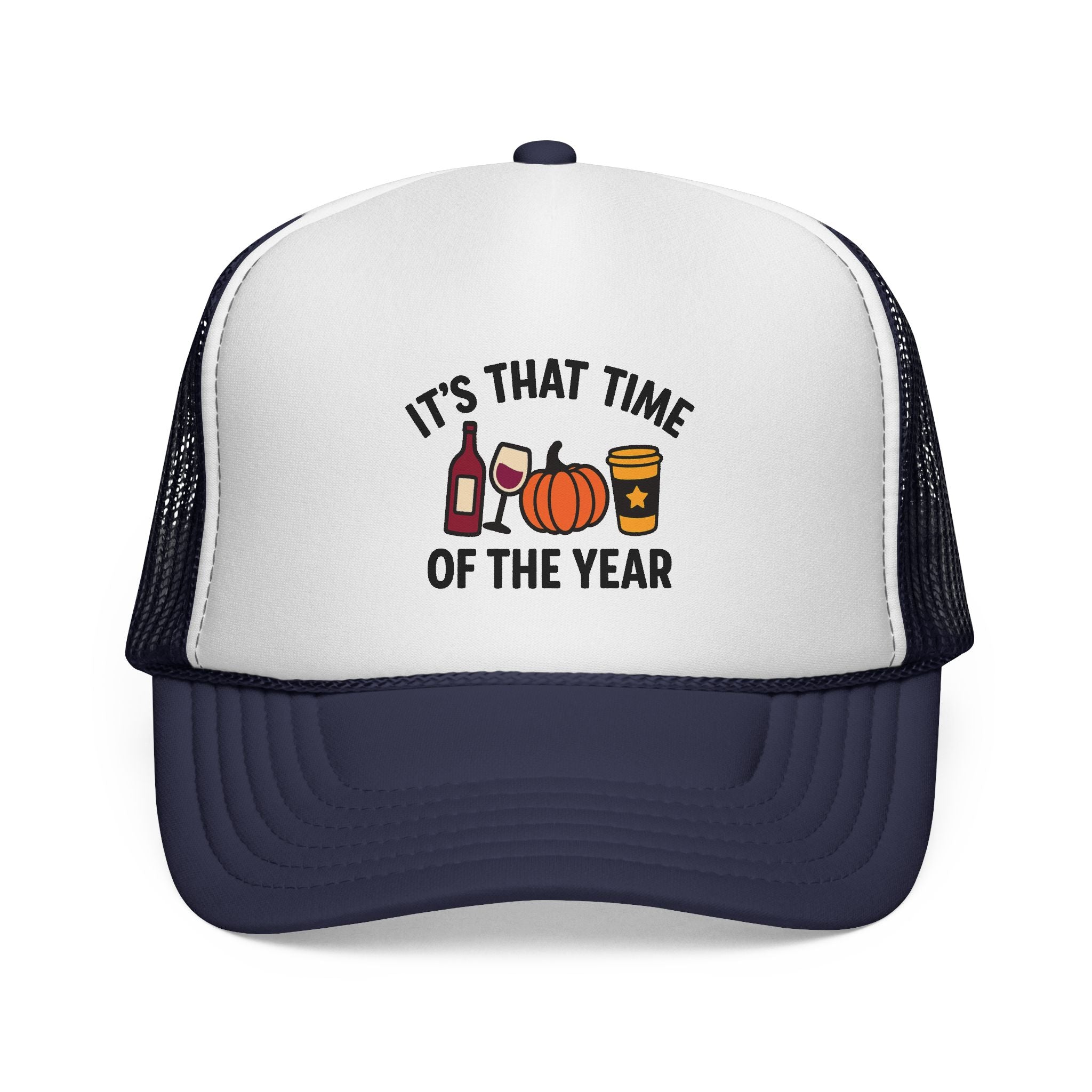 Seasonal Trucker Cap, Fall Vibes Hat, Autumn Accessories, Funny Caps for Parties, Harvest Celebration Gear