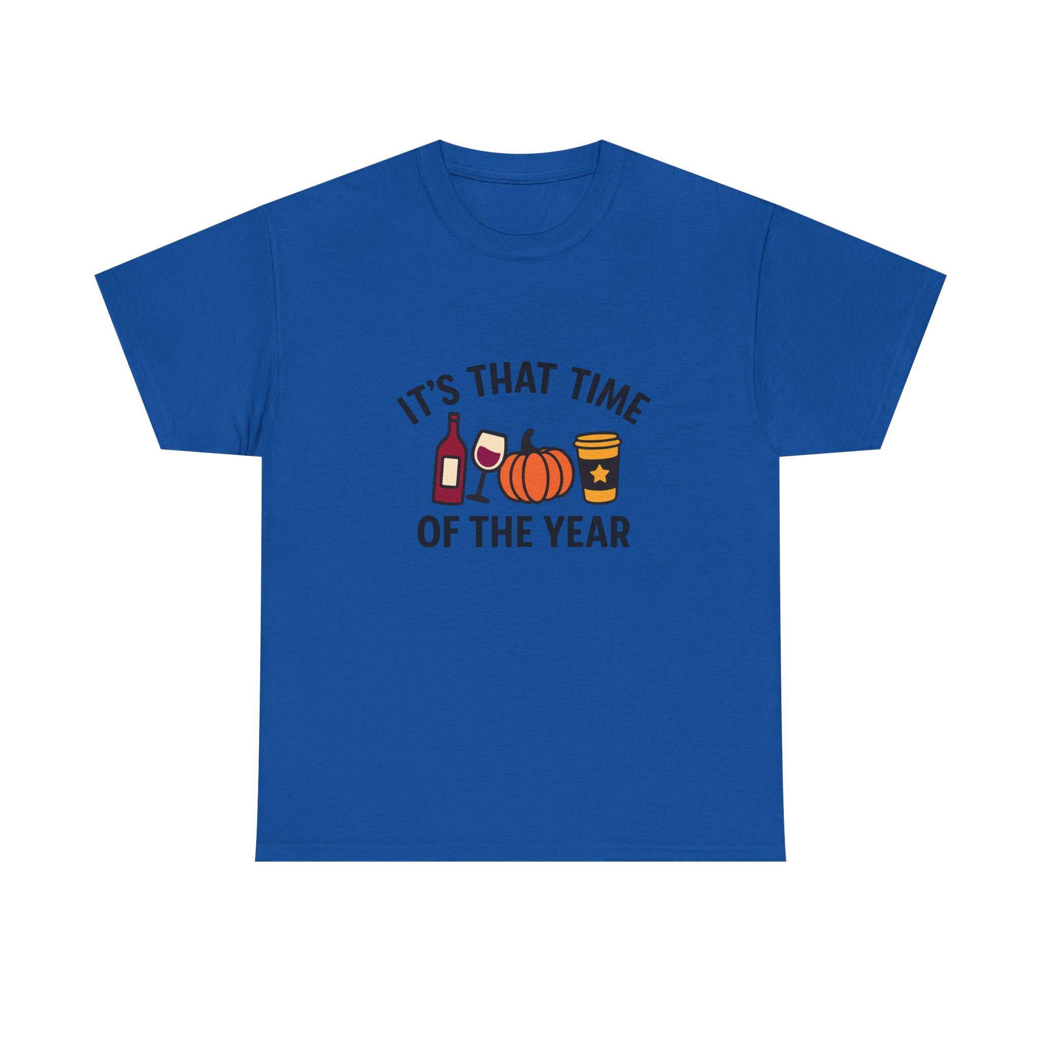 Autumn Vibes Unisex Heavy Cotton Tee - Perfect for Fall Celebrations, Thanksgiving Gatherings, Cozy Nights, Halloween Fun, and Wine Lovers!