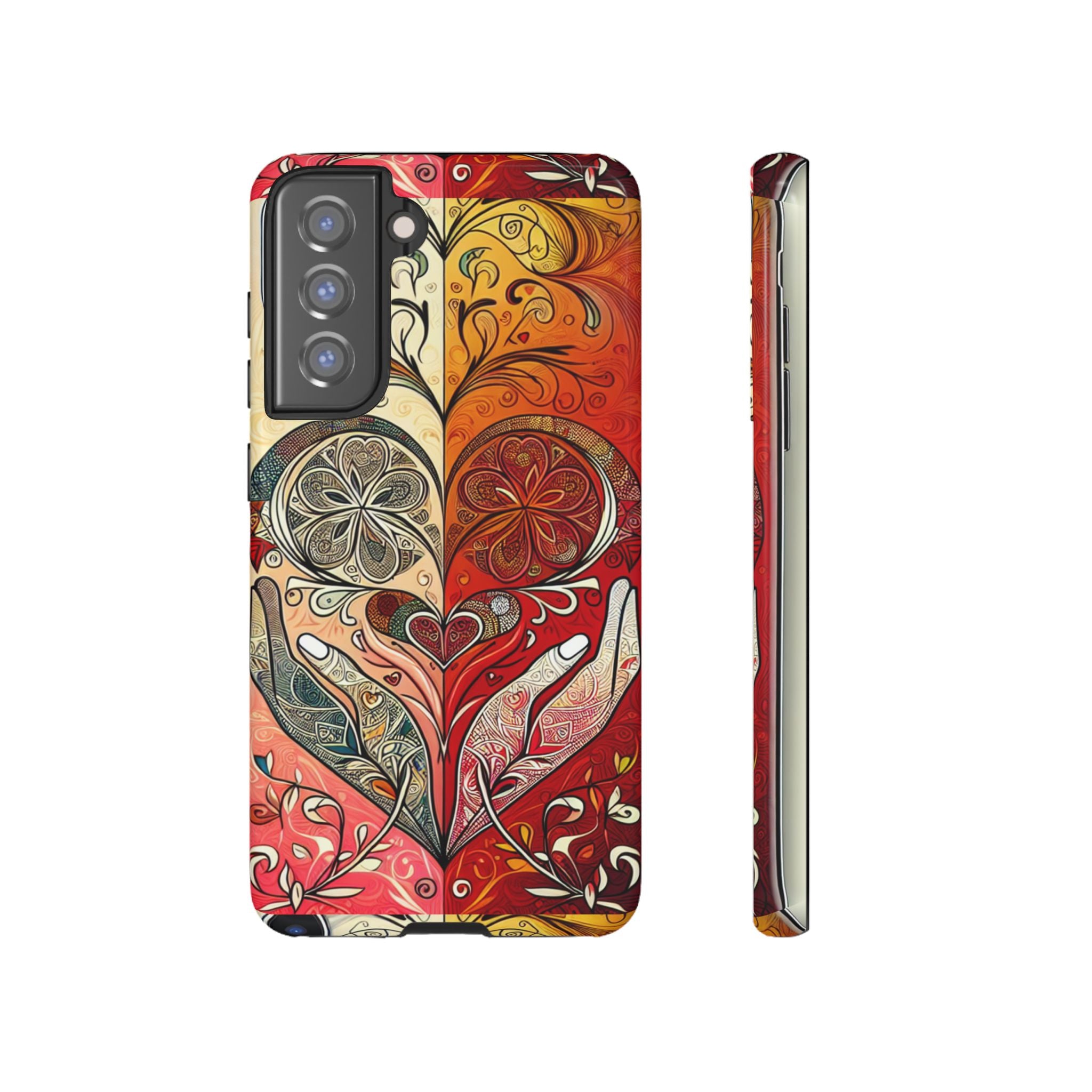 Colorful Artistic Phone Case for Tough Love, Gifts for Art Lovers, Unique Smartphone Accessories, Valentine's Day Gift