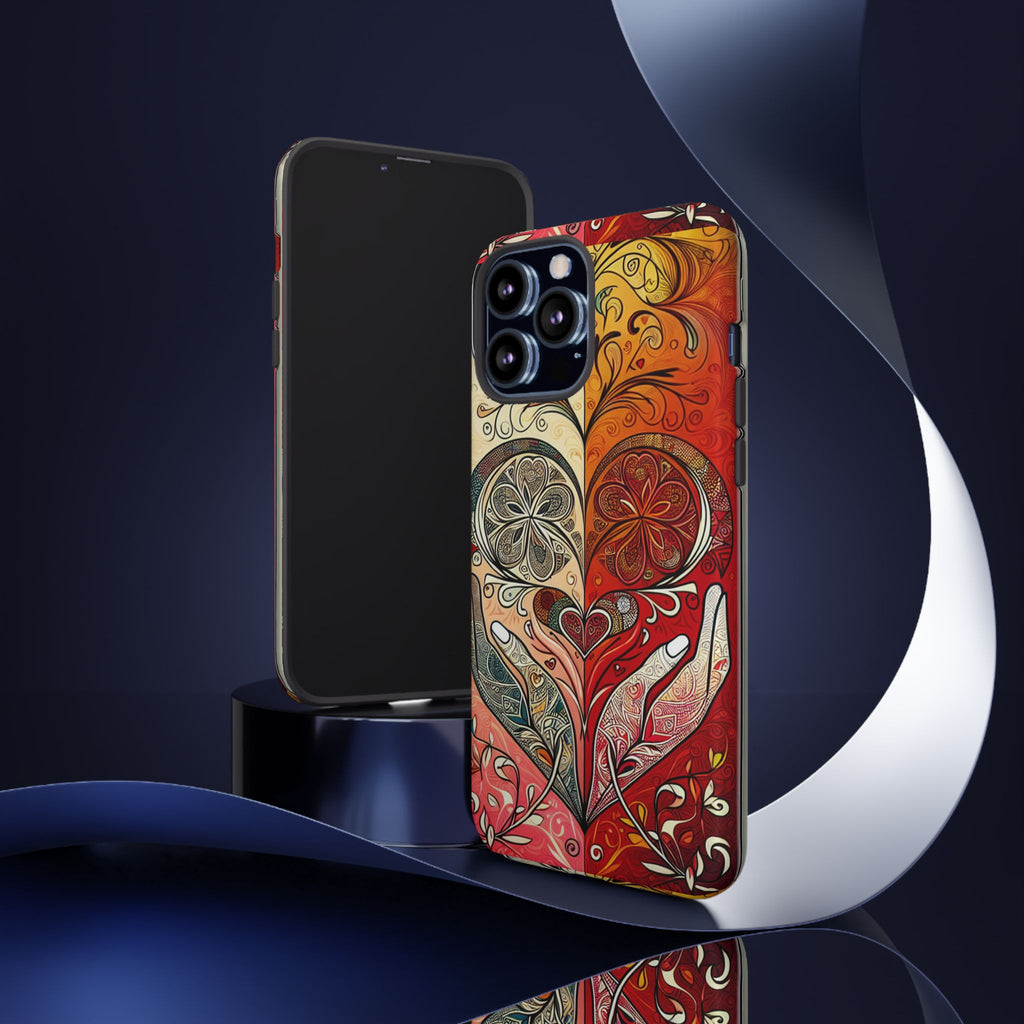 Colorful Artistic Phone Case for Tough Love, Gifts for Art Lovers, Unique Smartphone Accessories, Valentine's Day Gift