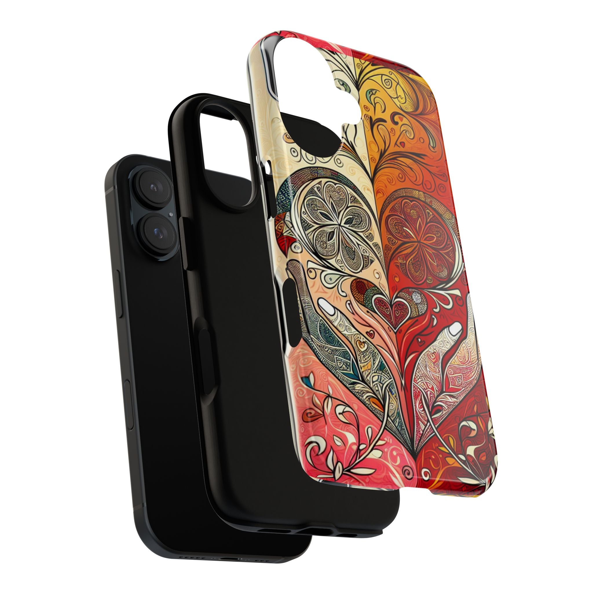 Colorful Artistic Phone Case for Tough Love, Gifts for Art Lovers, Unique Smartphone Accessories, Valentine's Day Gift