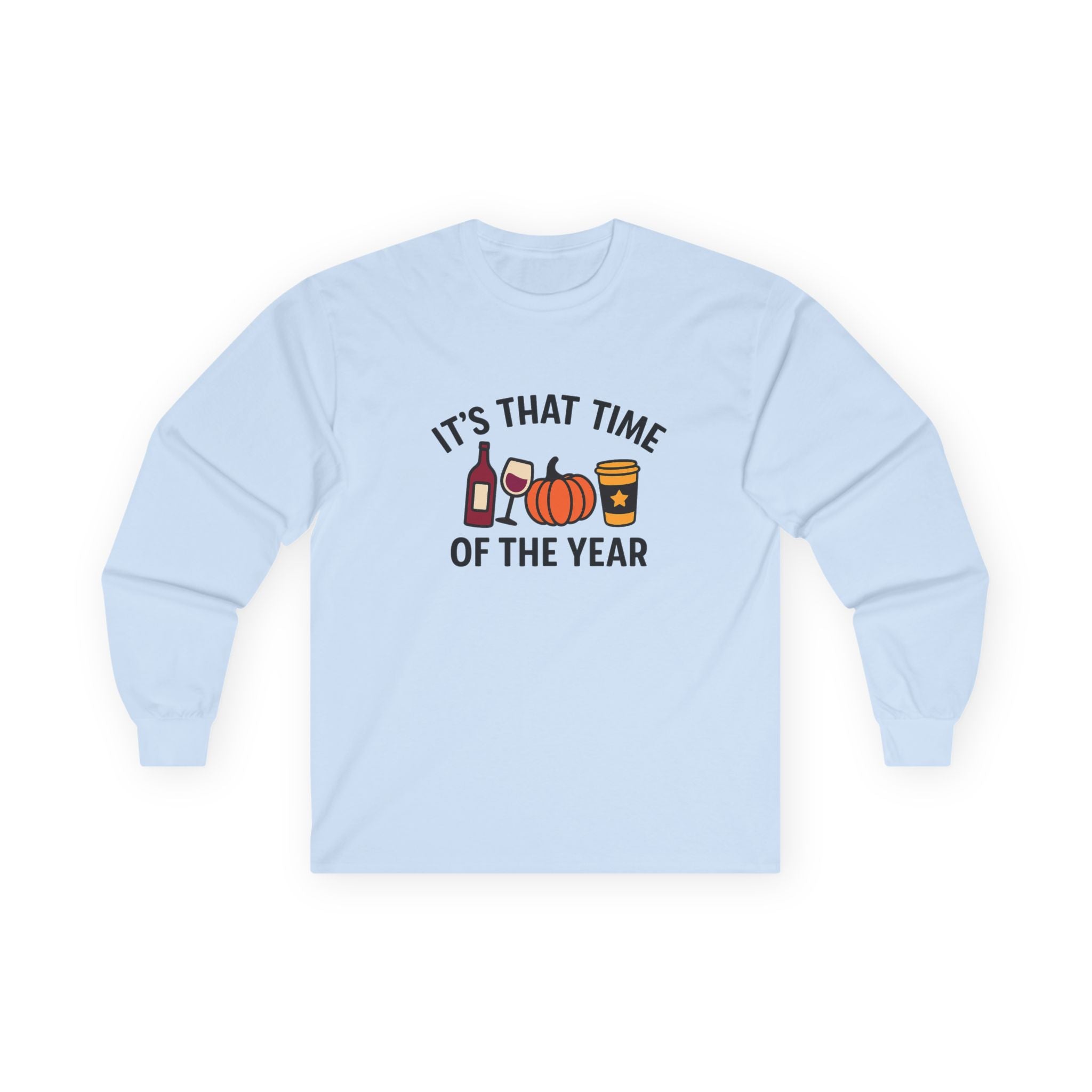 Seasonal Celebration Long Sleeve Tee, Fall Apparel, Halloween Shirt, Thanksgiving Gift, Cozy Lounge Wear, Holiday Wardrobe