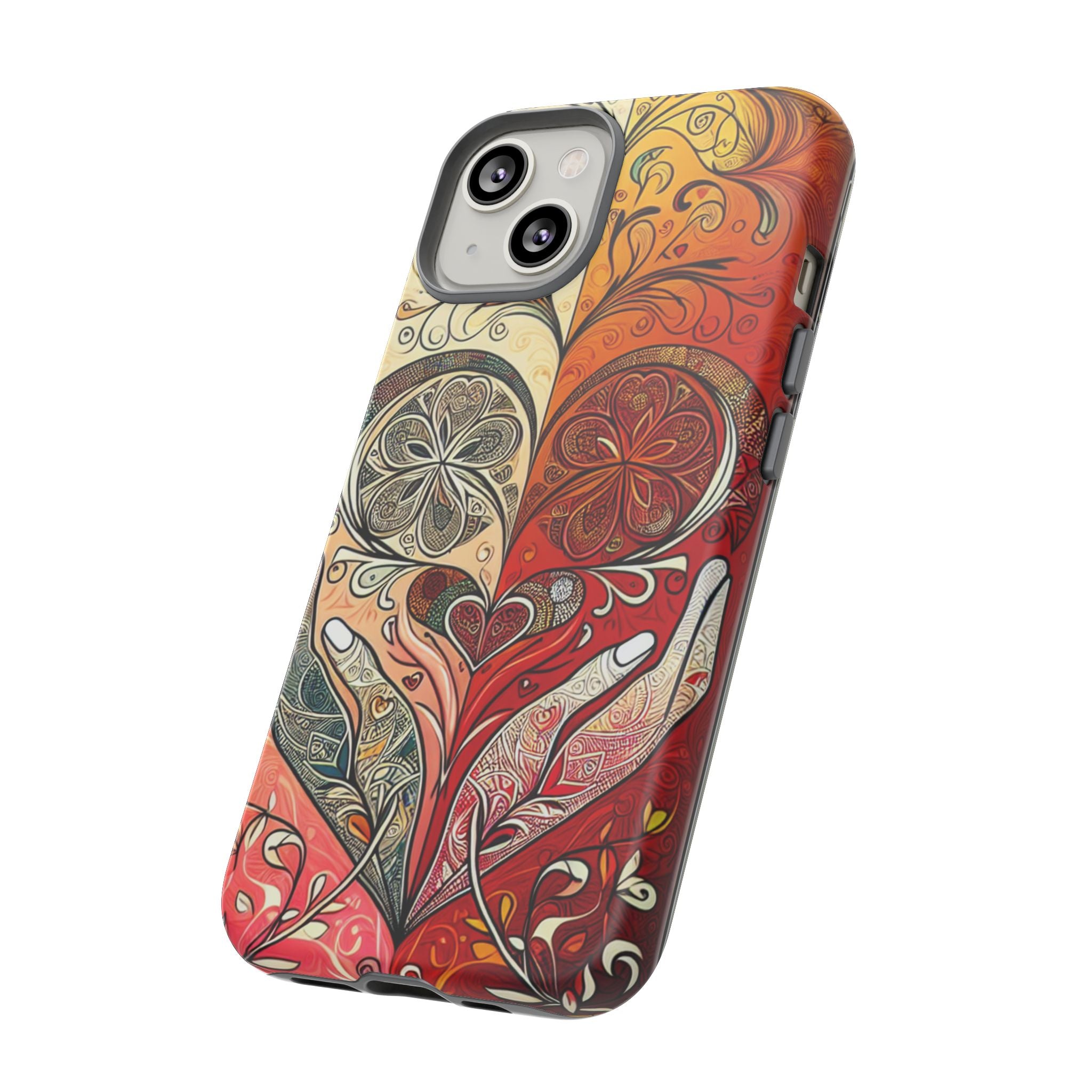 Colorful Artistic Phone Case for Tough Love, Gifts for Art Lovers, Unique Smartphone Accessories, Valentine's Day Gift